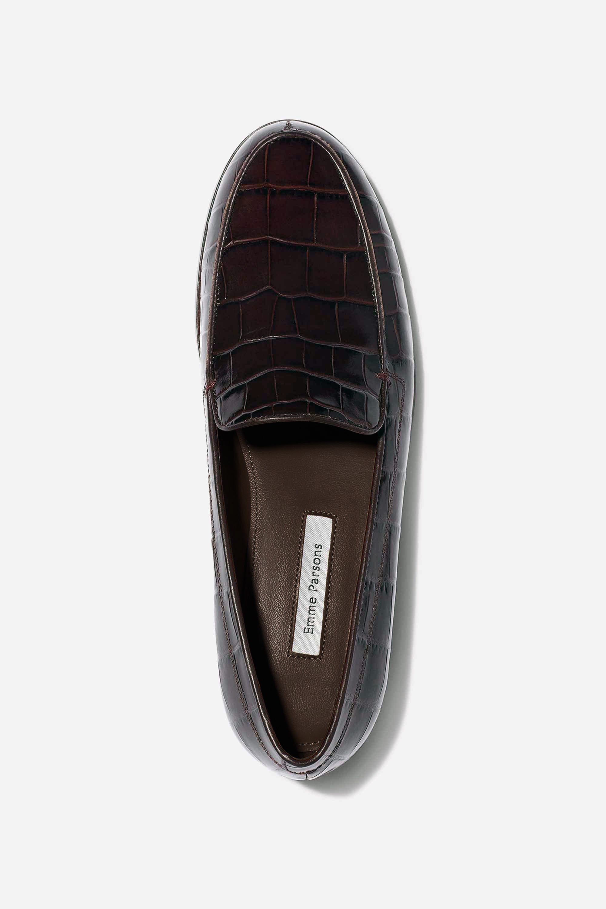 Danielle in Espresso Embossed Croc