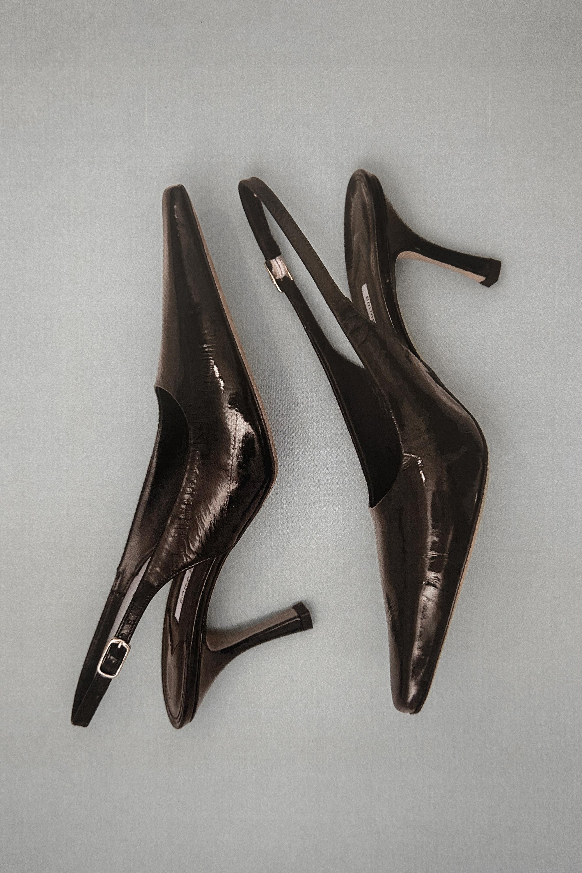 Elana Heel in Espresso Embossed Eel