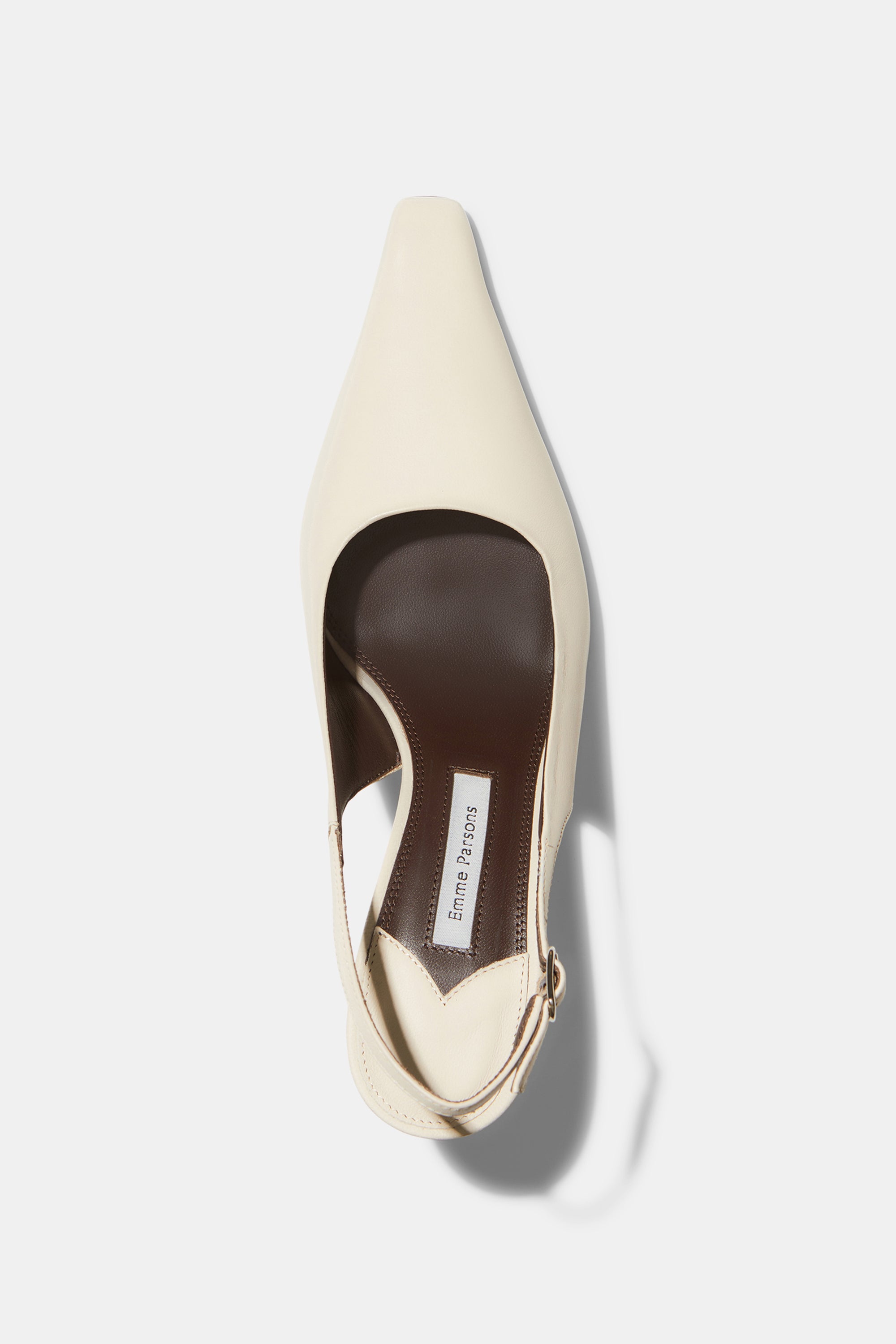 Elana Heel in Ivory Nappa