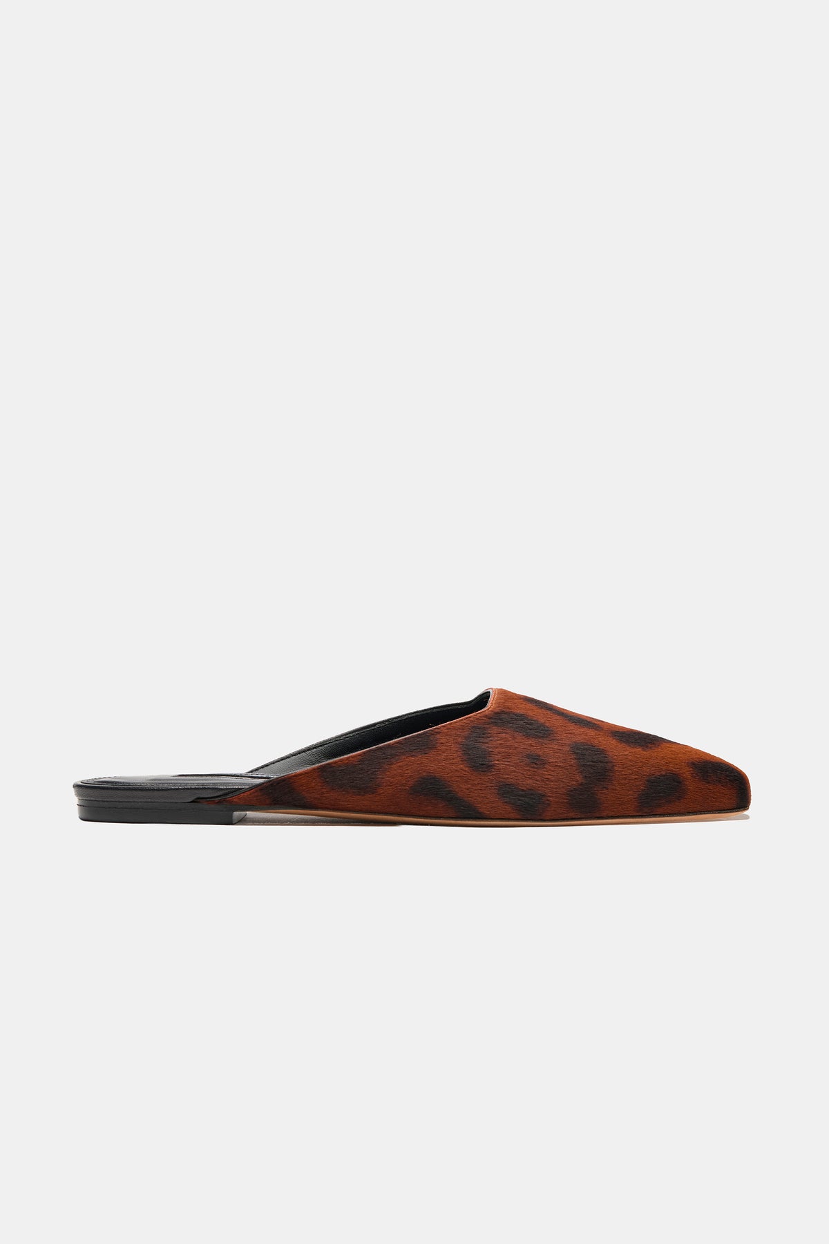 Flat Mule in Leopard Print