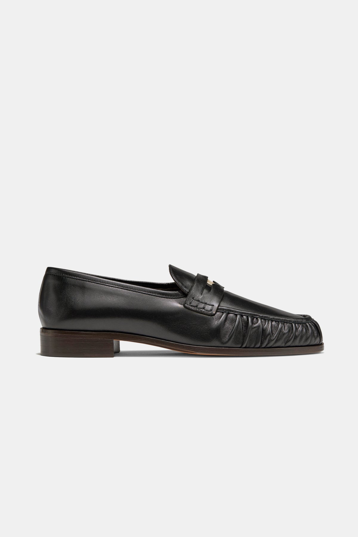 Girona Penny Loafer in Black Kidskin