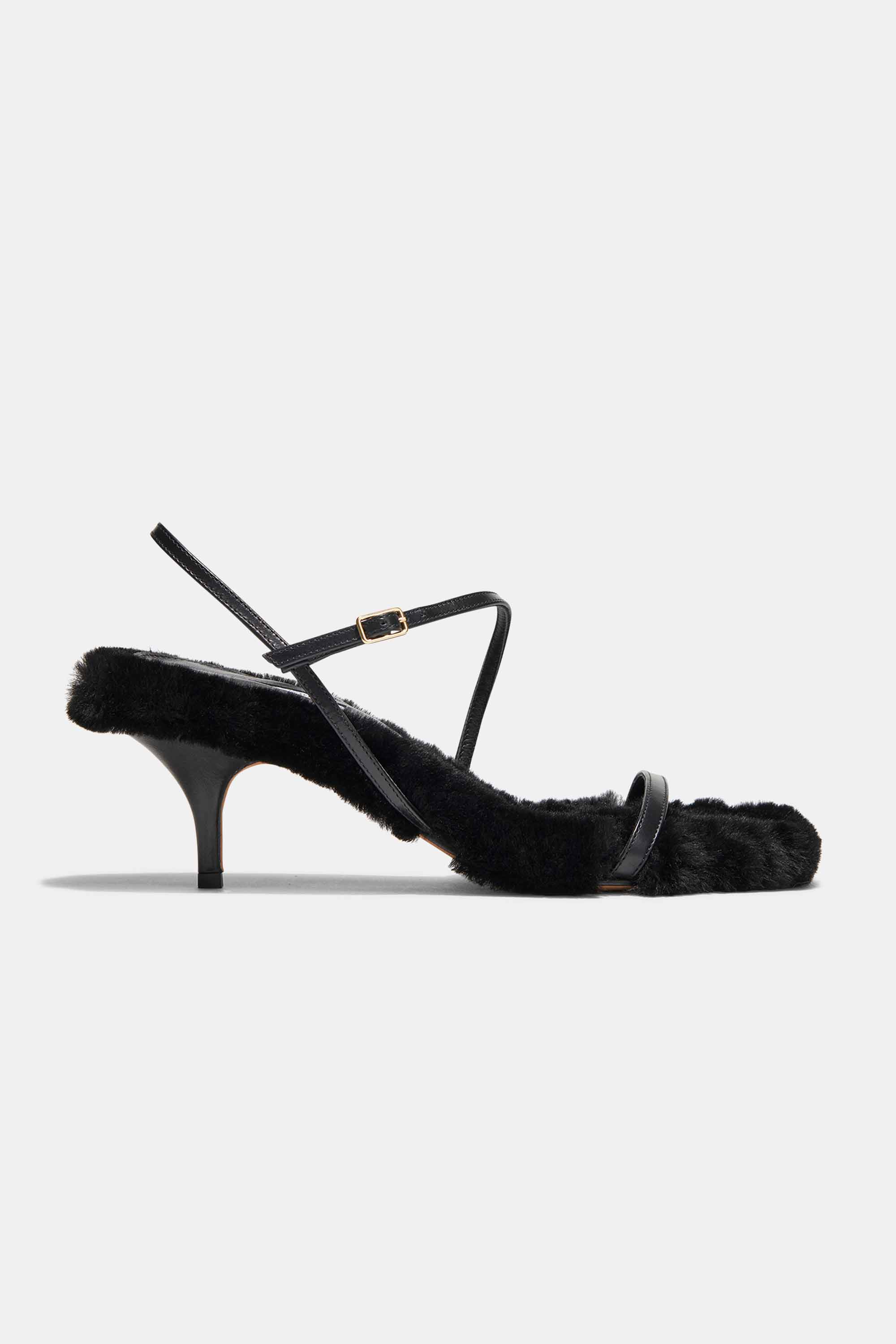 Hugo in Black Calf and Shearling