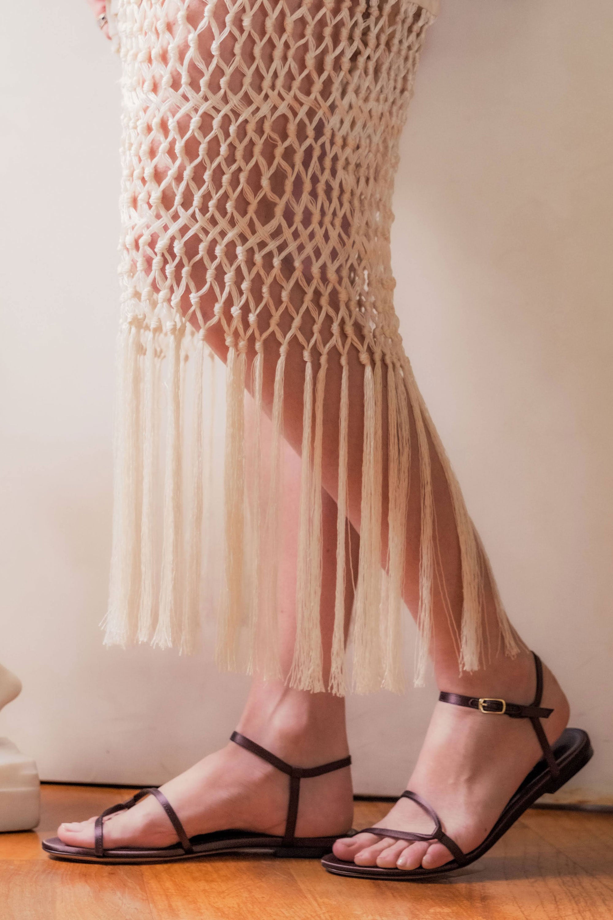 Loop Sandal in Espresso Satin