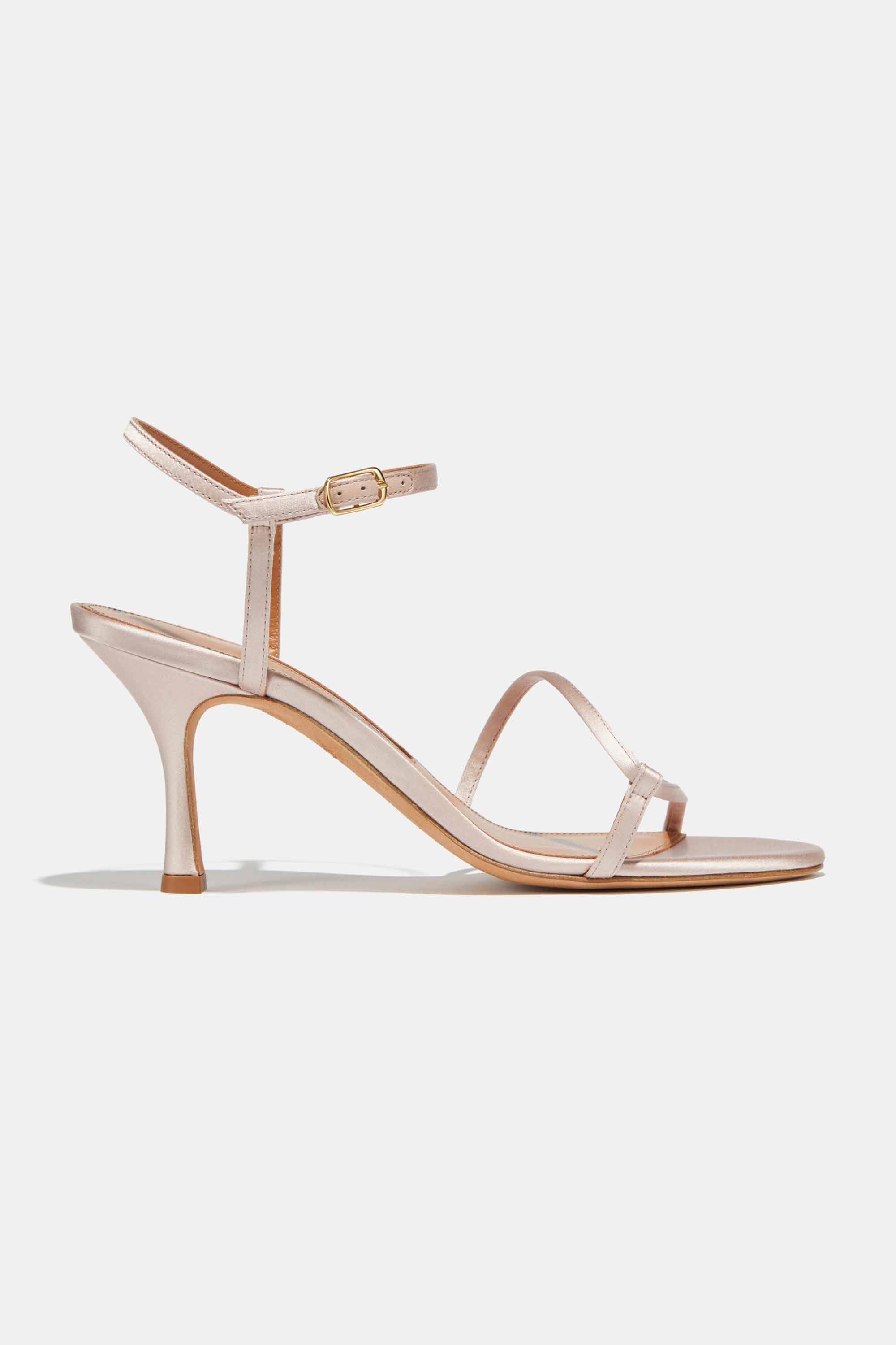 Loop Heel in Pale Pink Satin — ARCHIVE SAMPLE; FINAL SALE