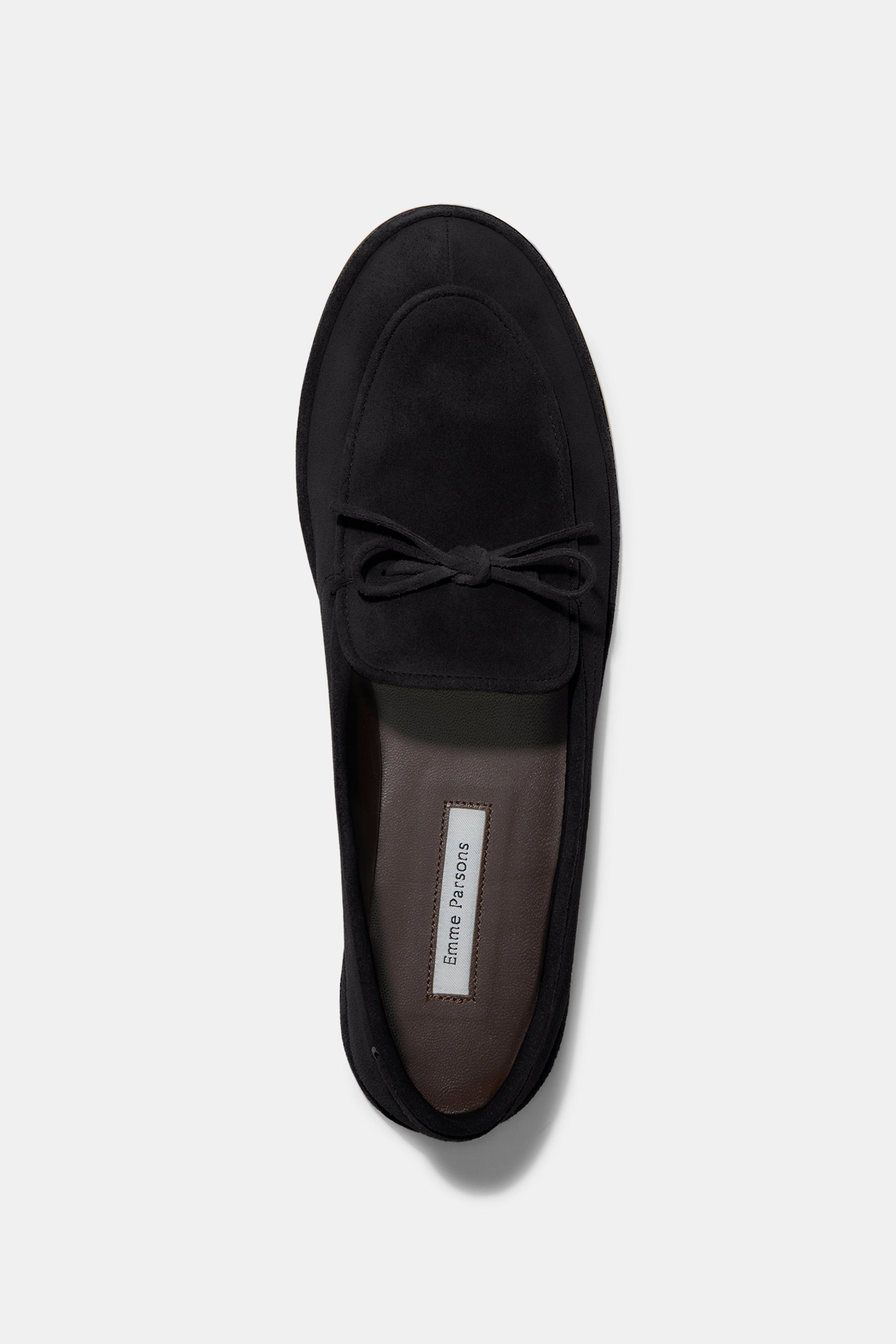 Parker Moccasin in Black Suede