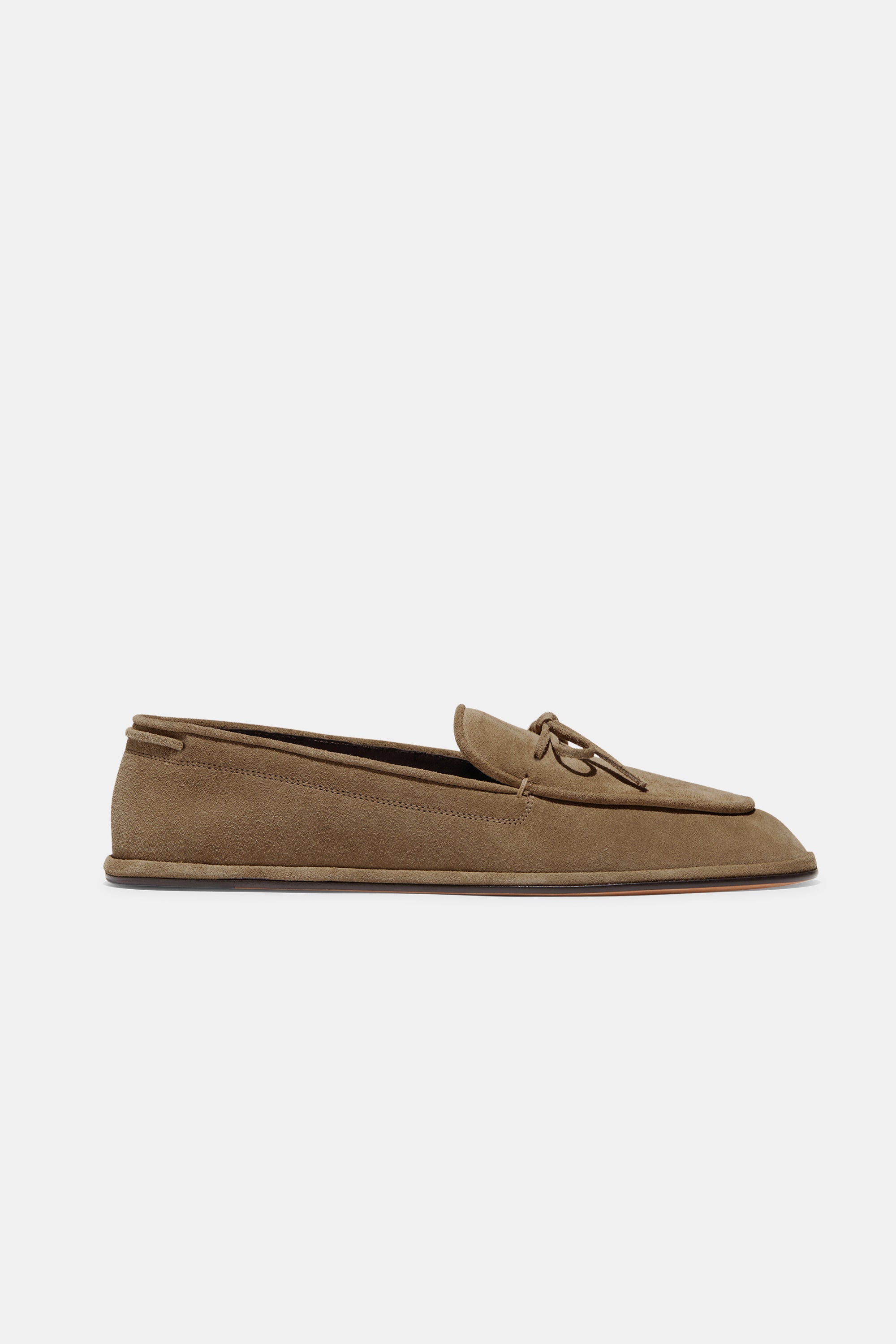 Parker Moccasin in Taupe Suede