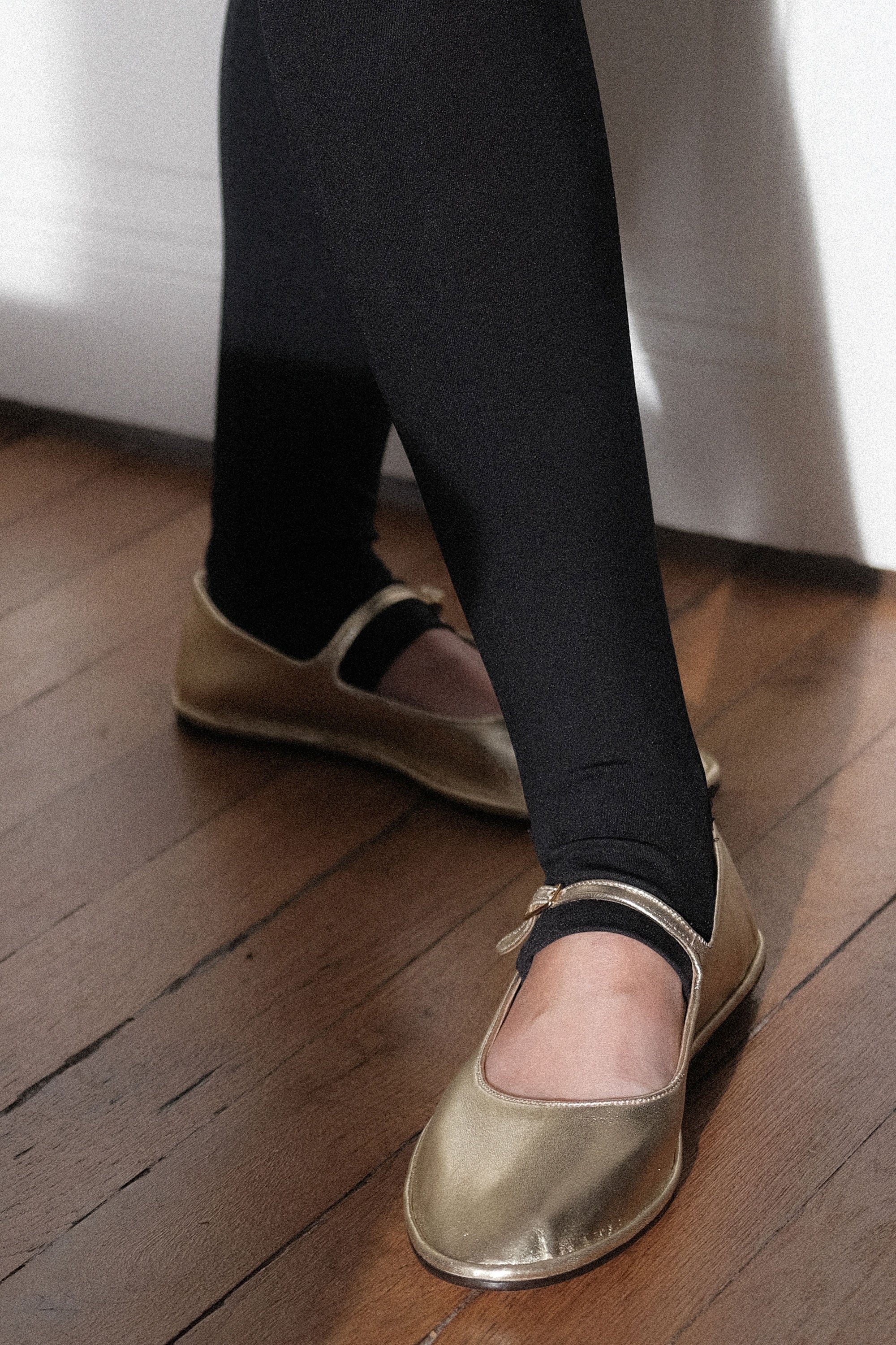 Salomé Mary Jane in Washed Gold Nappa