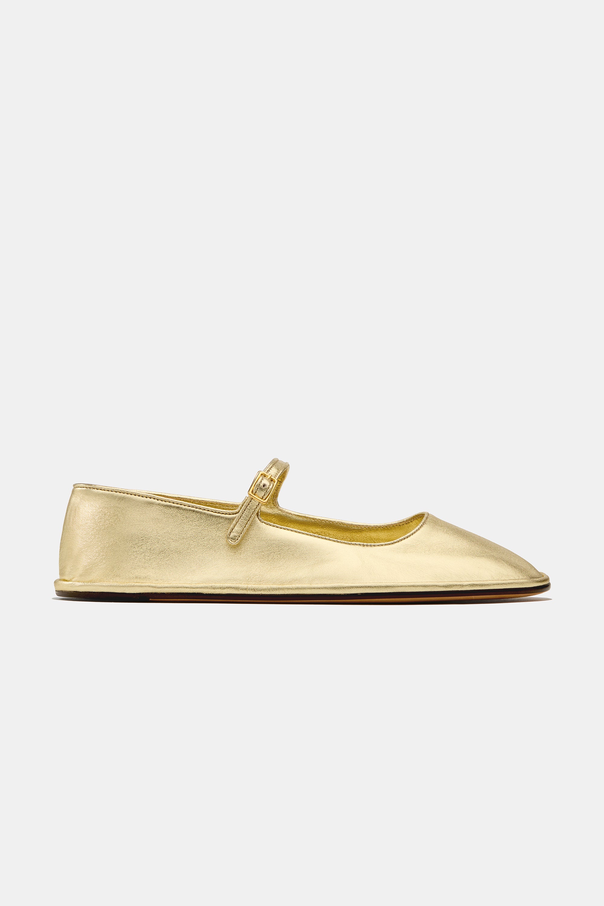 slim fit dress slacks Blair Flat Mule in Gold Metallic Leather main image 0