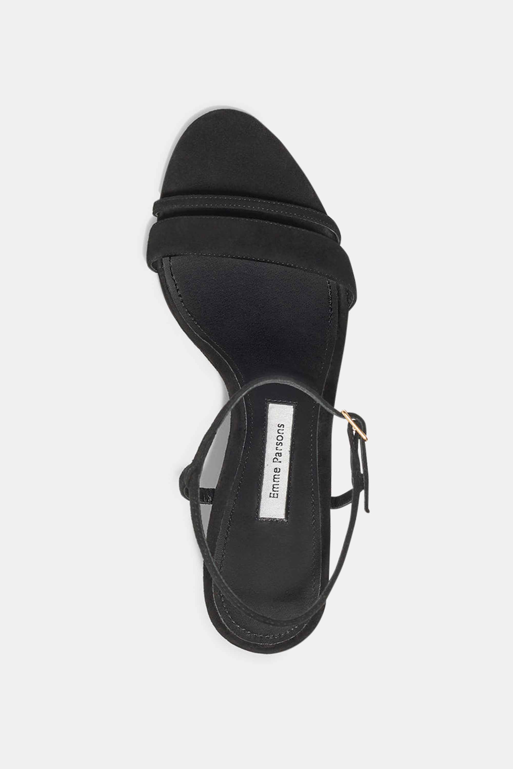 Simple Wedge in Black Suede — ARCHIVE SAMPLE; FINAL SALE