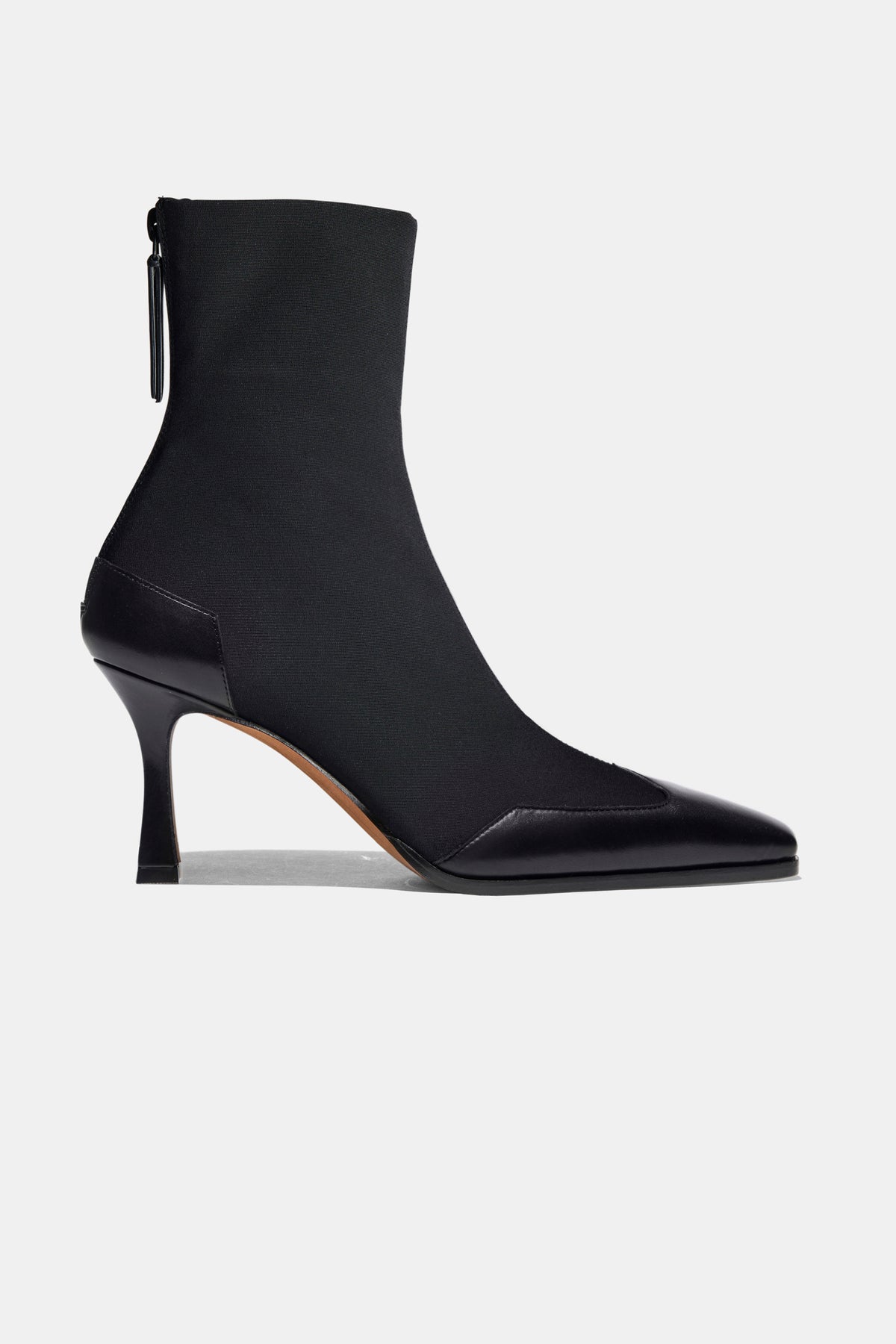 Western Stretch Boot in Black Grosgrain