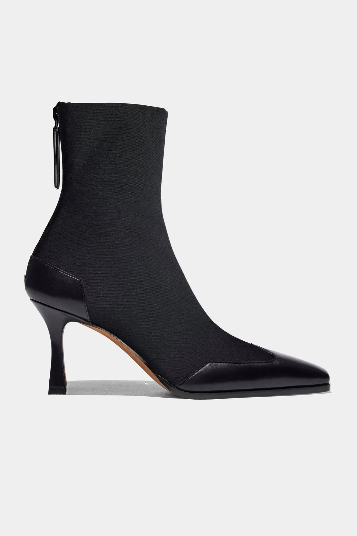 Western Stretch Boot in Black Grosgrain