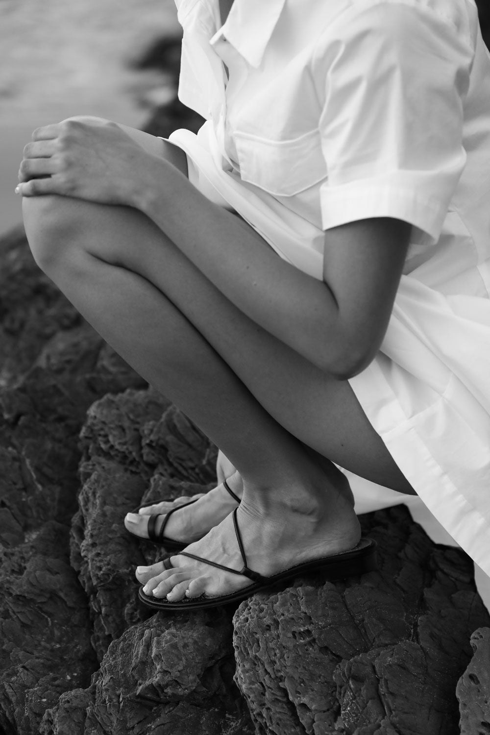 Susan Slide in Black Plongé Nappa