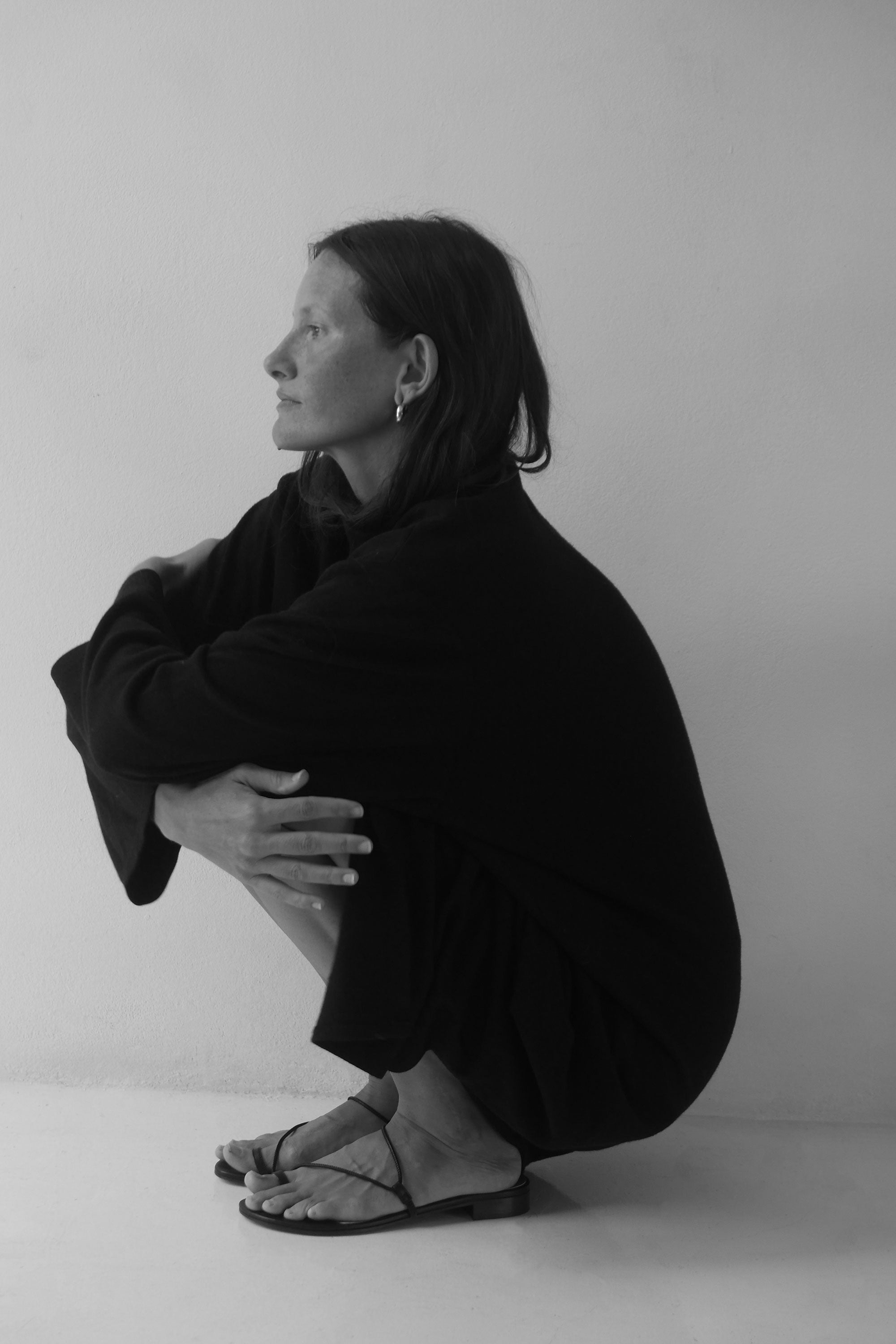 Susan Slide in Black Plongé Nappa