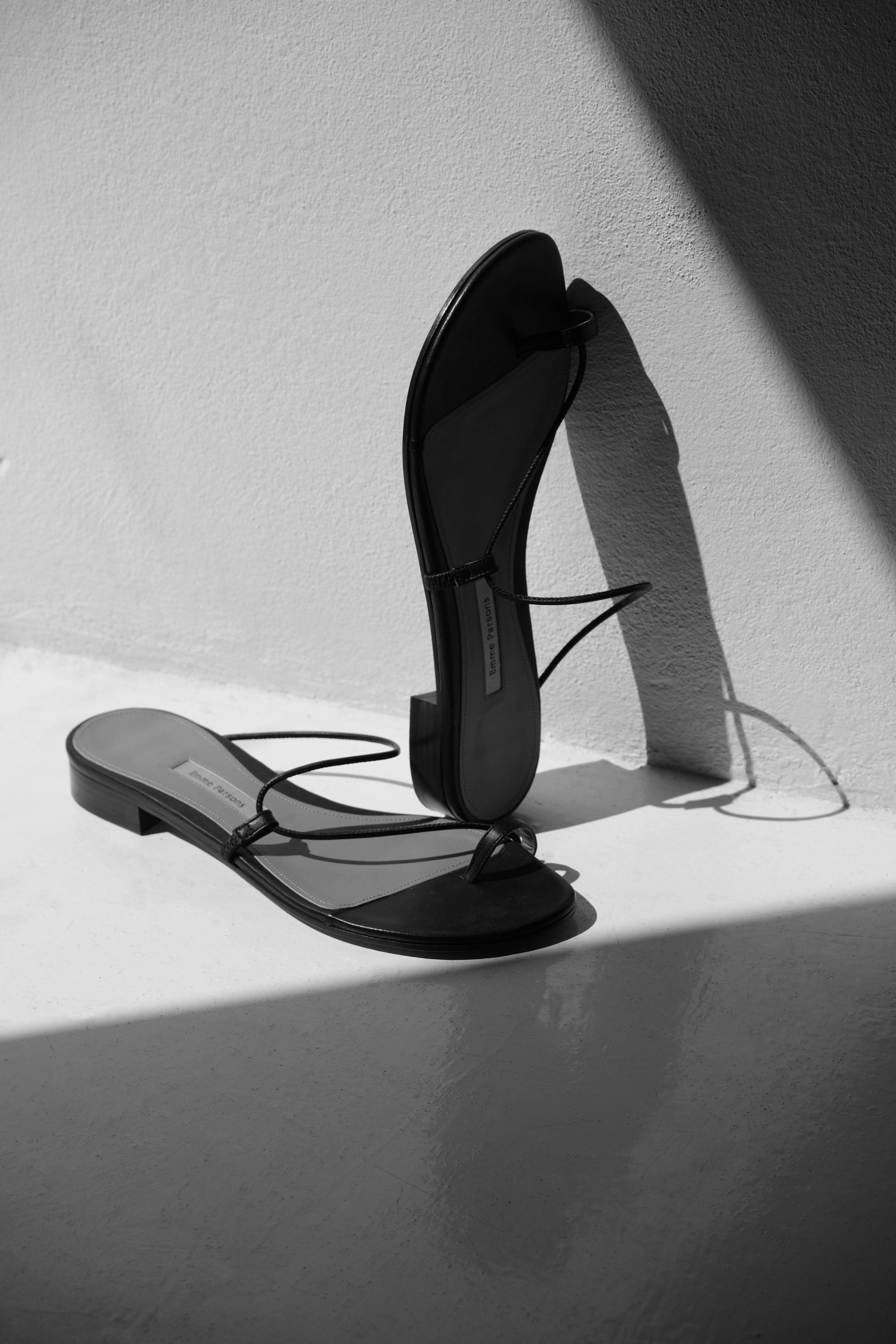 Susan Slide in Black Plongé Nappa