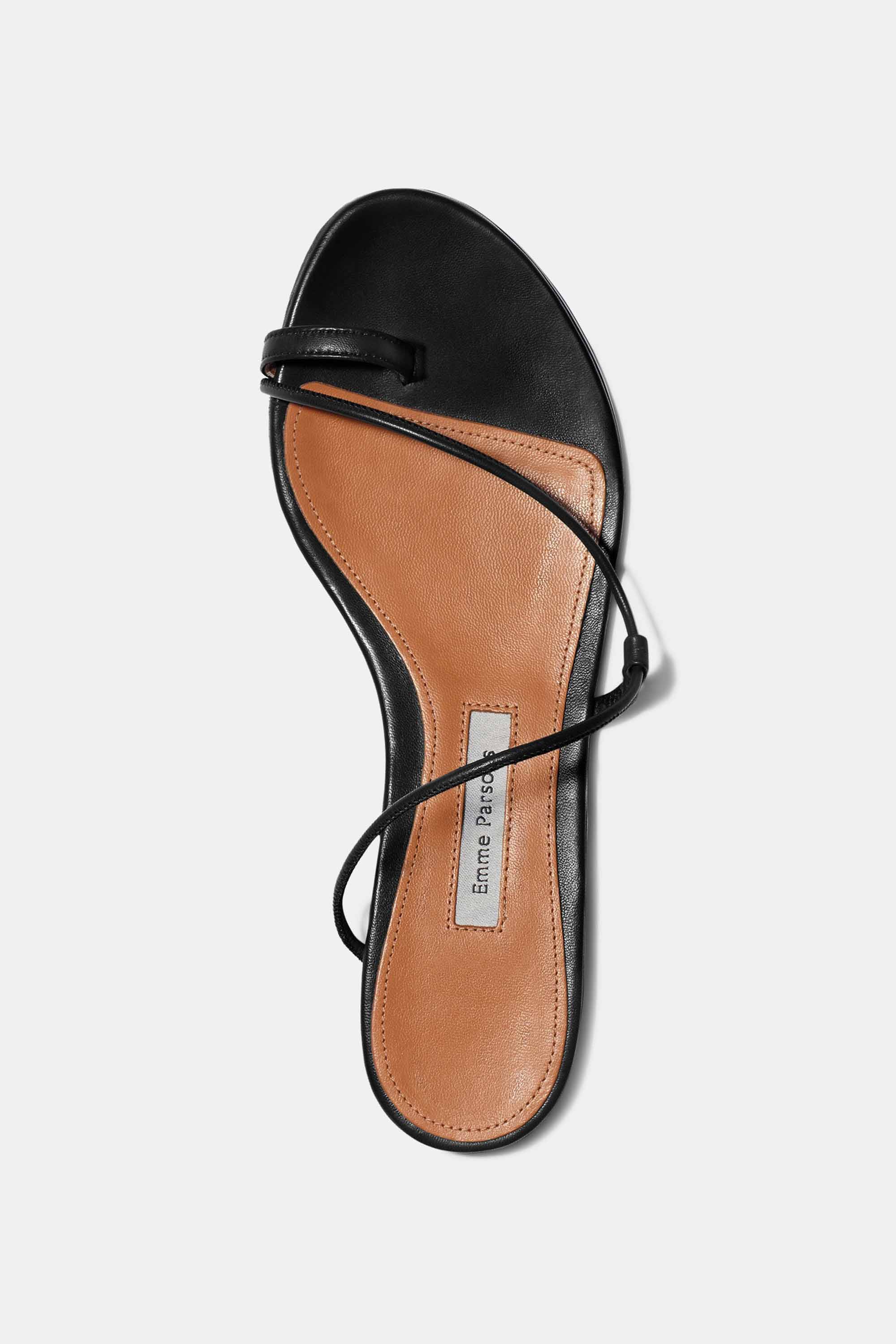 Susan Slide in Black Plongé Nappa