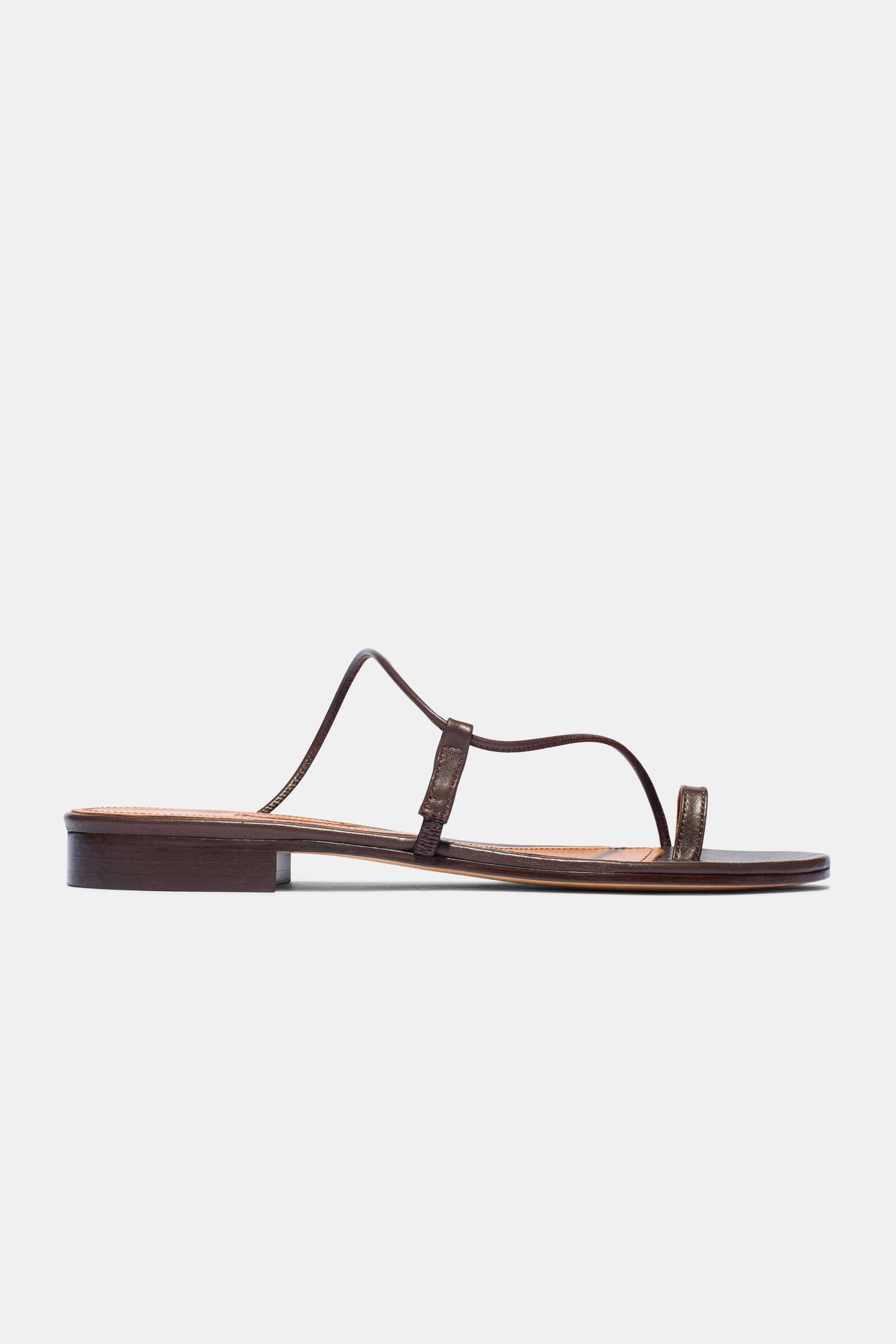 Susan Slide in Espresso Nappa — ARCHIVE SAMPLE; FINAL SALE
