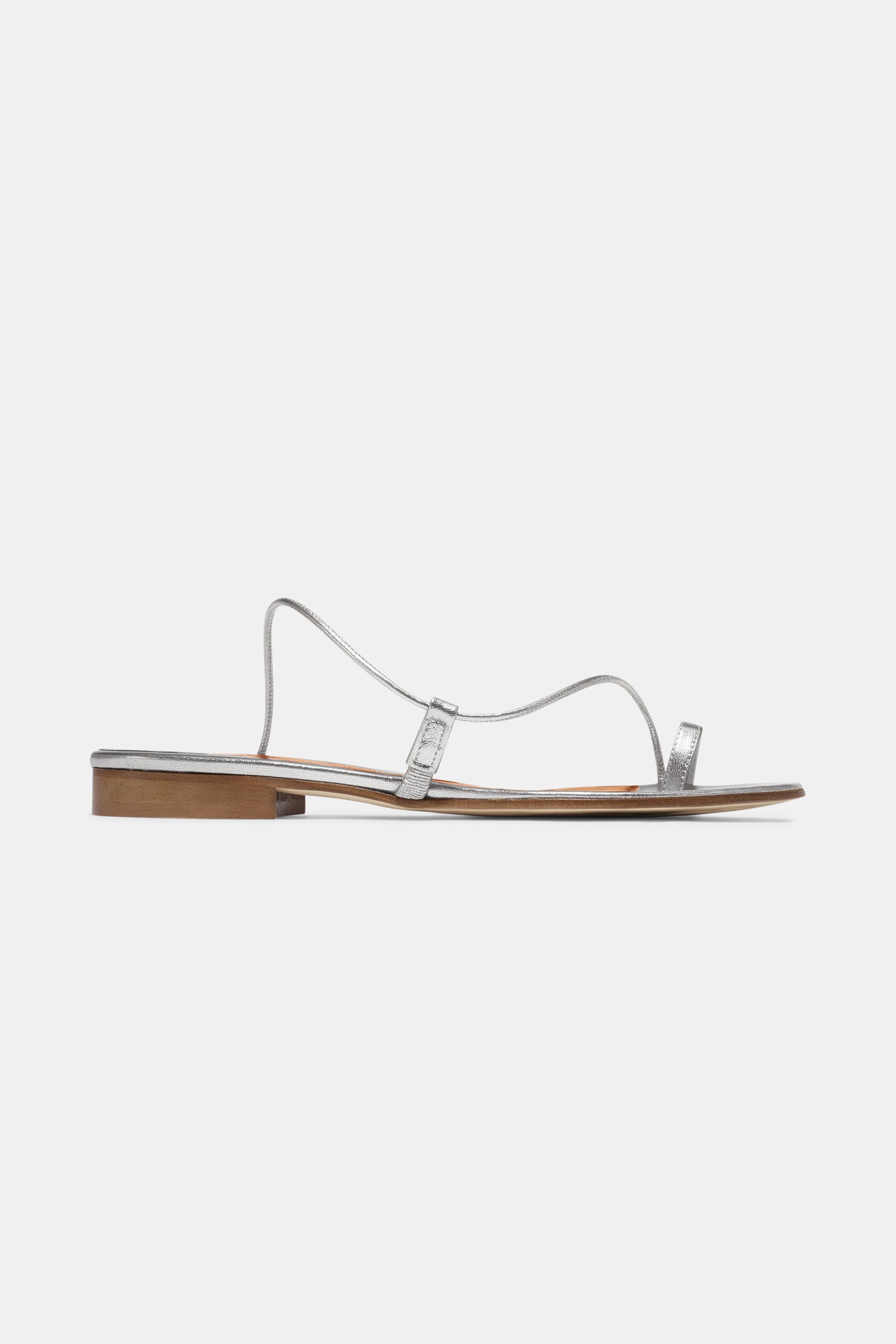 Susan Slide in Silver Nappa