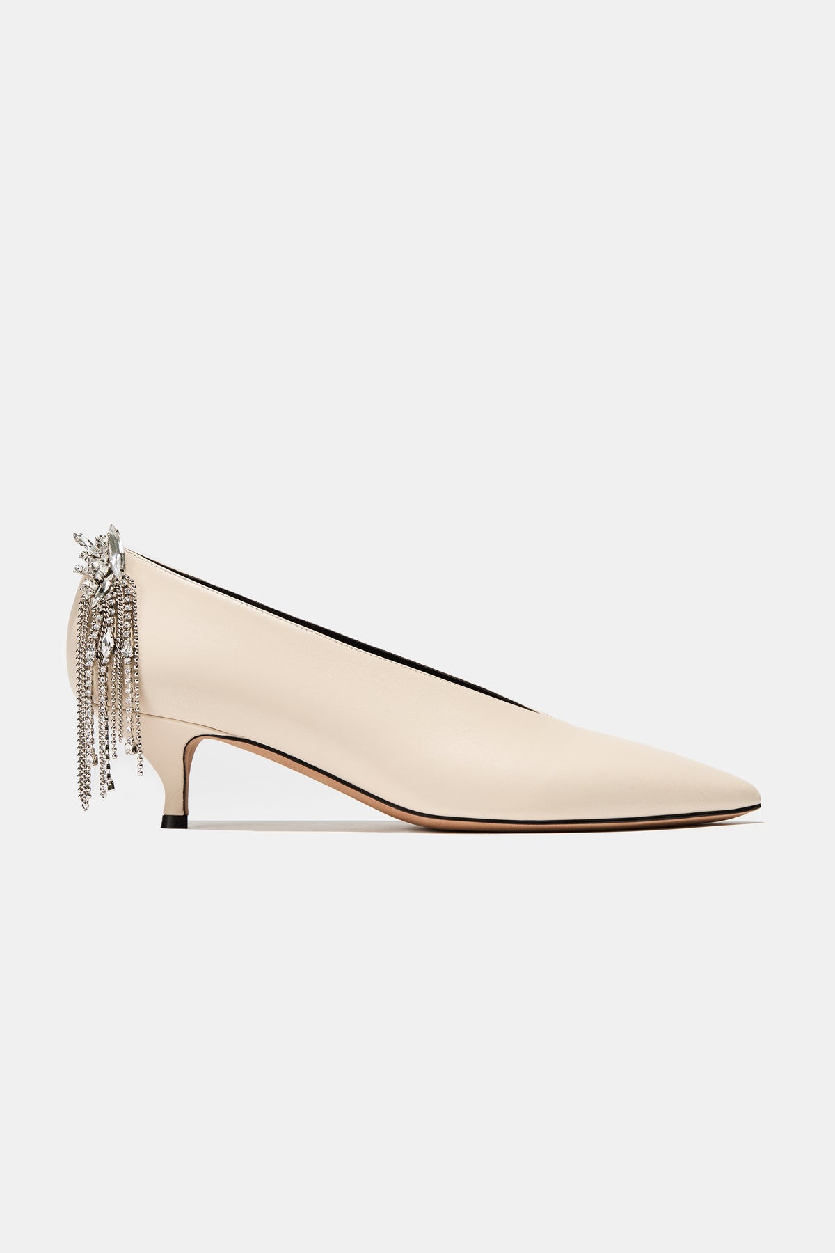 Veneto Bijoux in Cream Nappa