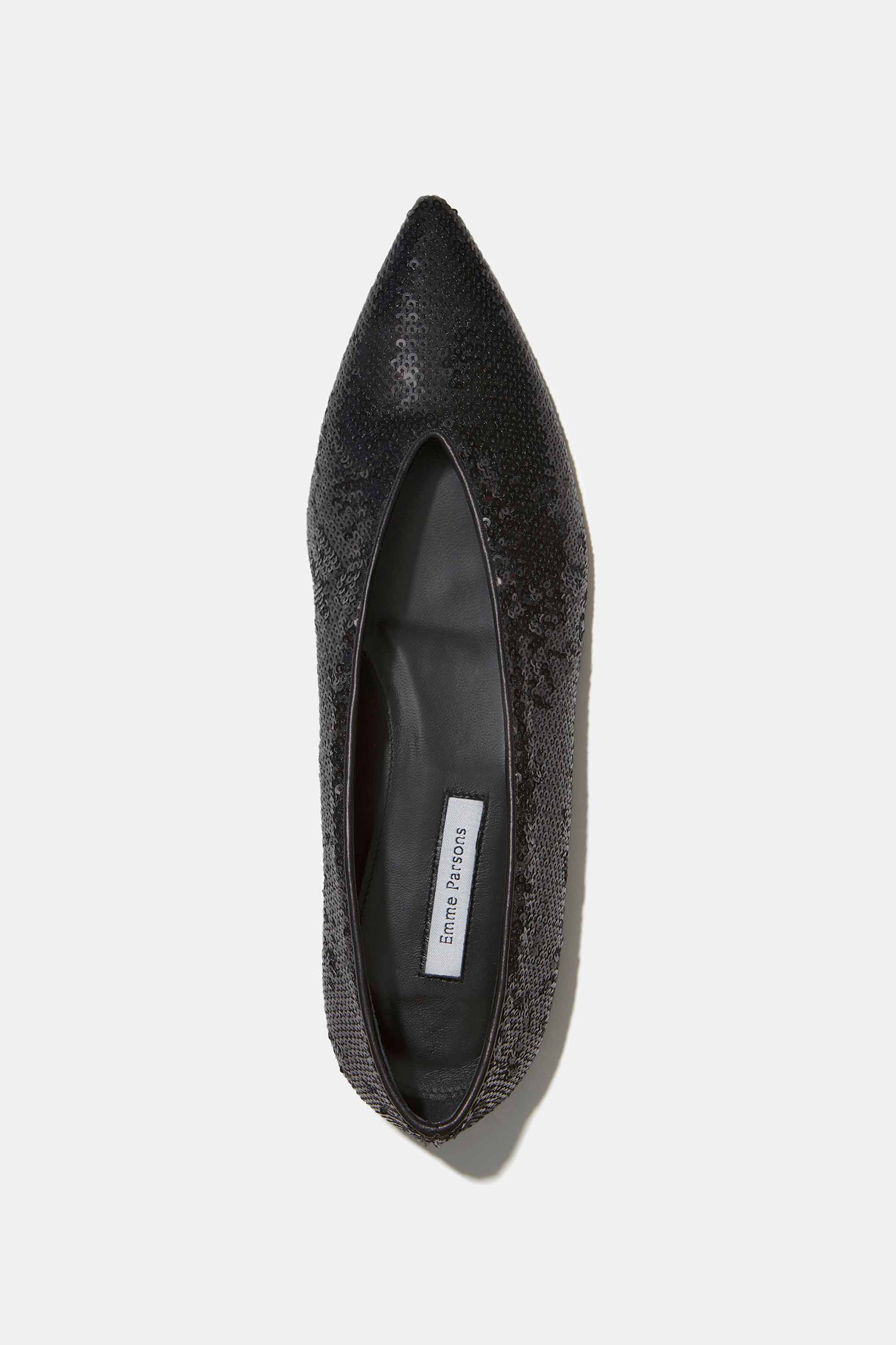 Veneto in Black Matte Paillettes — ARCHIVE SAMPLE; FINAL SALE