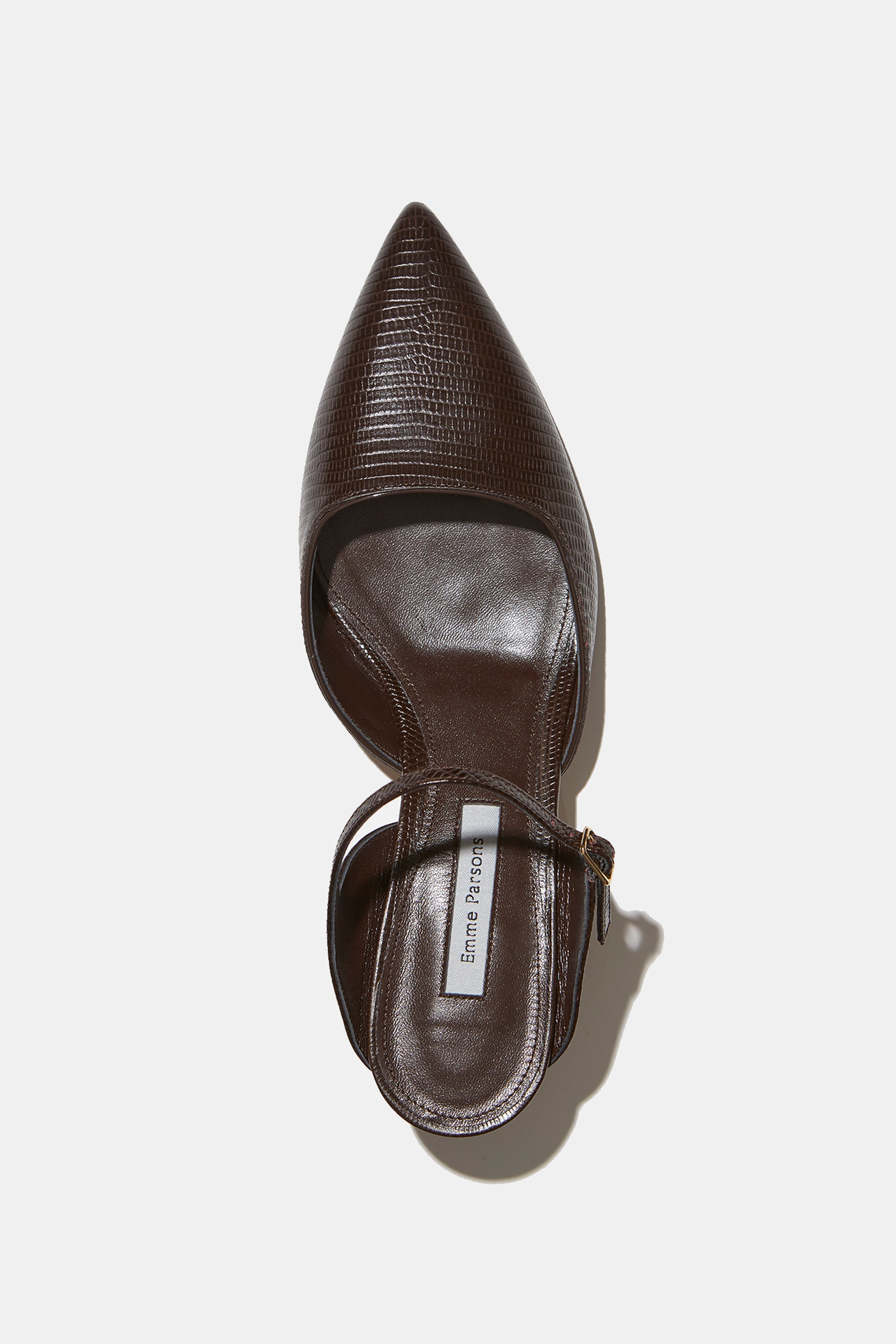 Isabel in Espresso Embossed Lizard