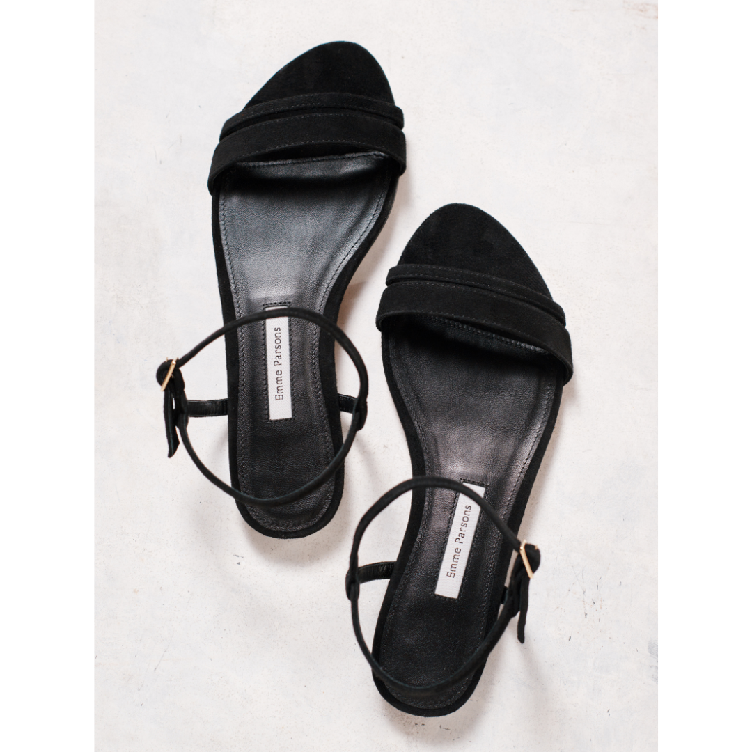 Simple Flat in Black Suede Emme Parsons