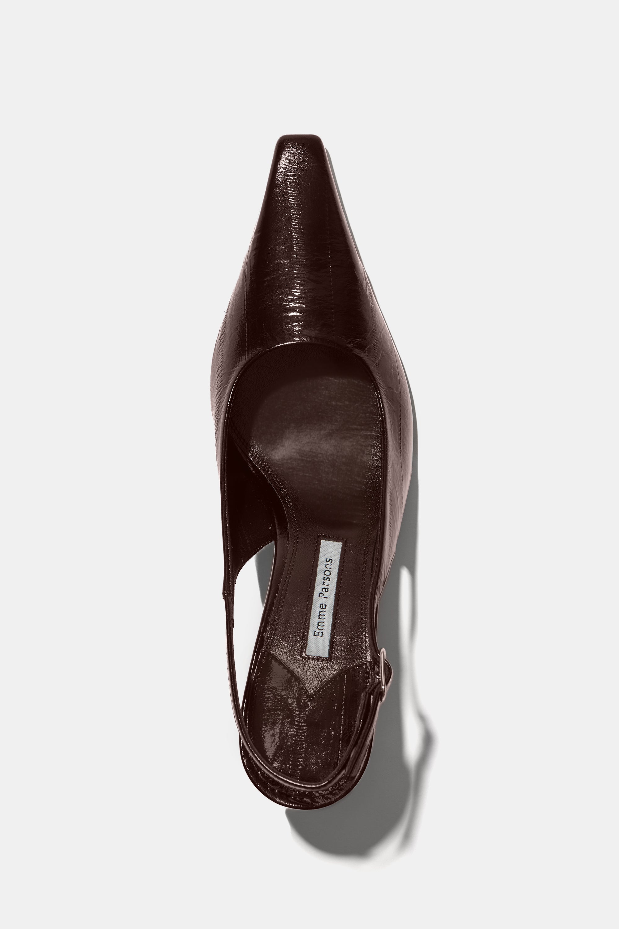 Elana Heel in Espresso Embossed Eel