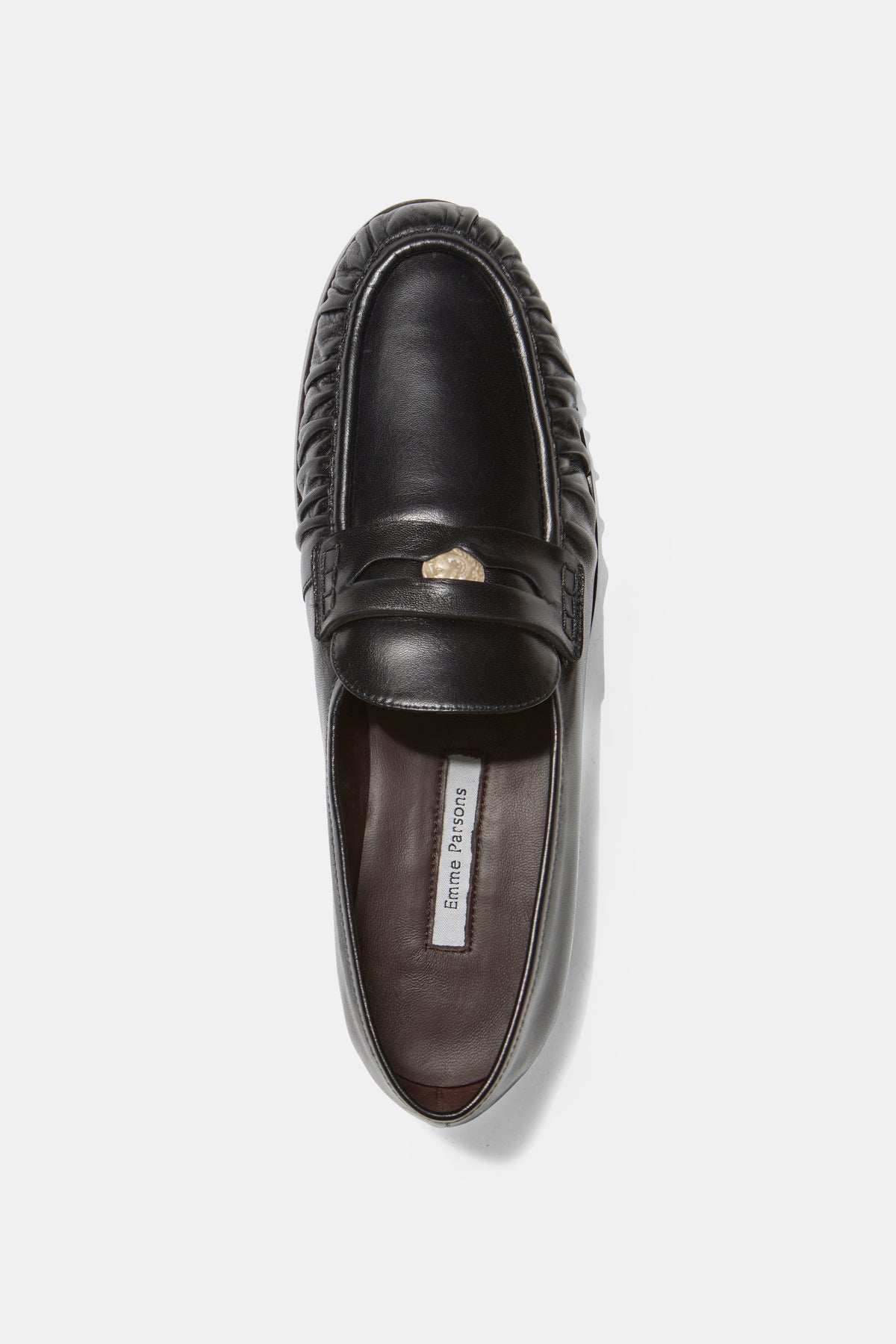 Girona Penny Loafer in Black Kidskin