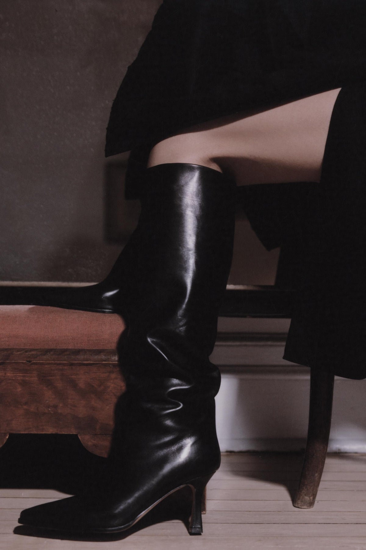 High Stretch Boot in Black Calf