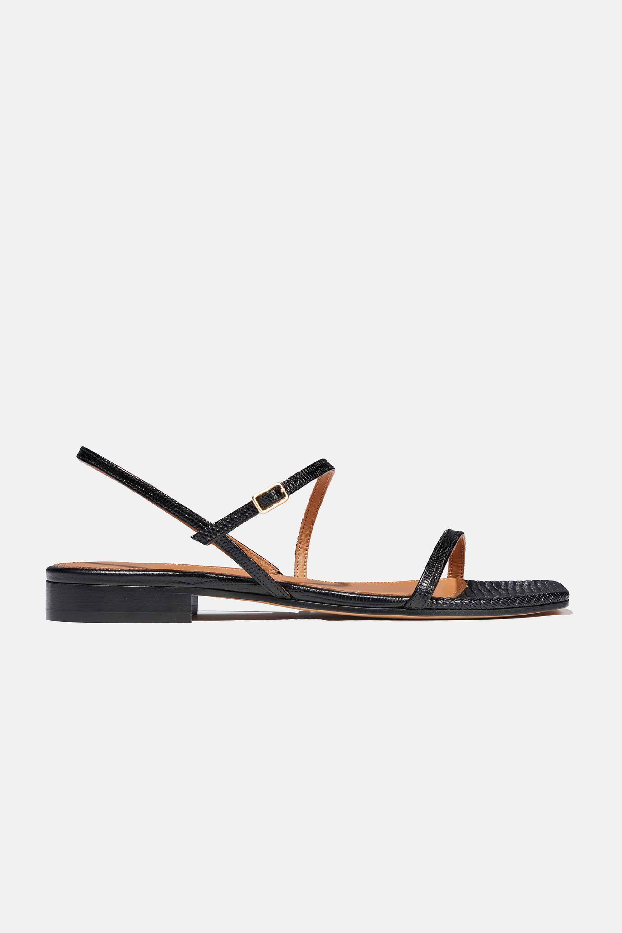 Hope in Black Embossed Lizard