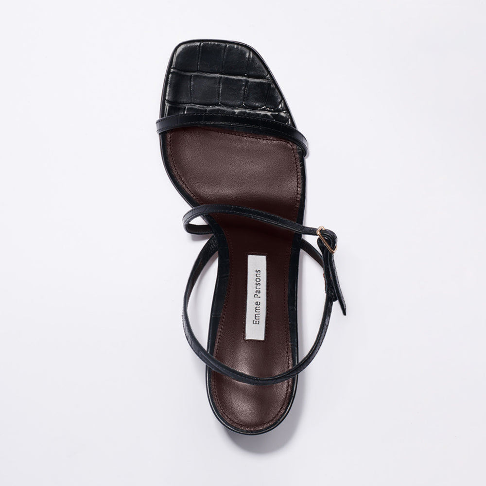 Hugo in Black Embossed Croc