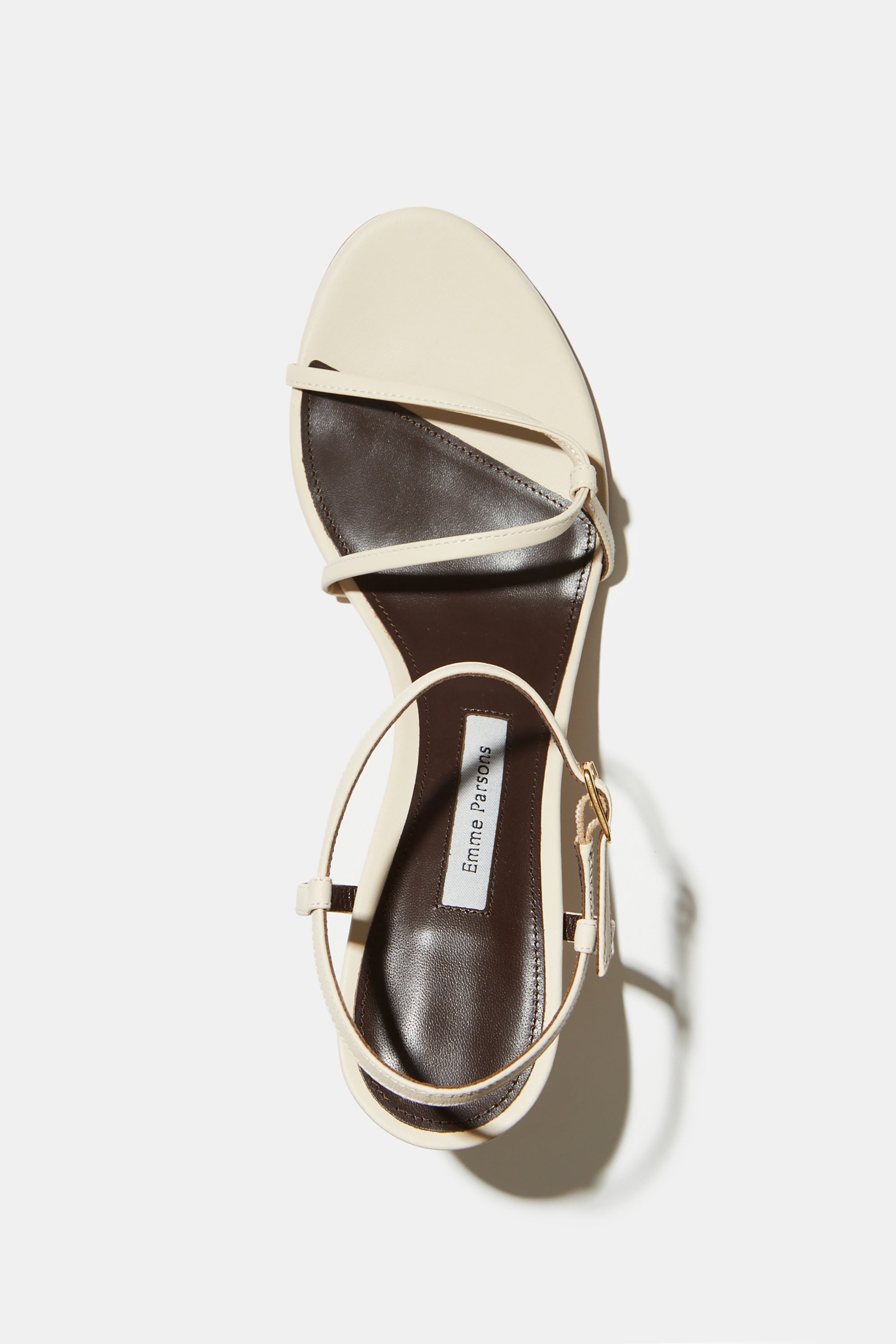 Loop Heel in Ivory Nappa