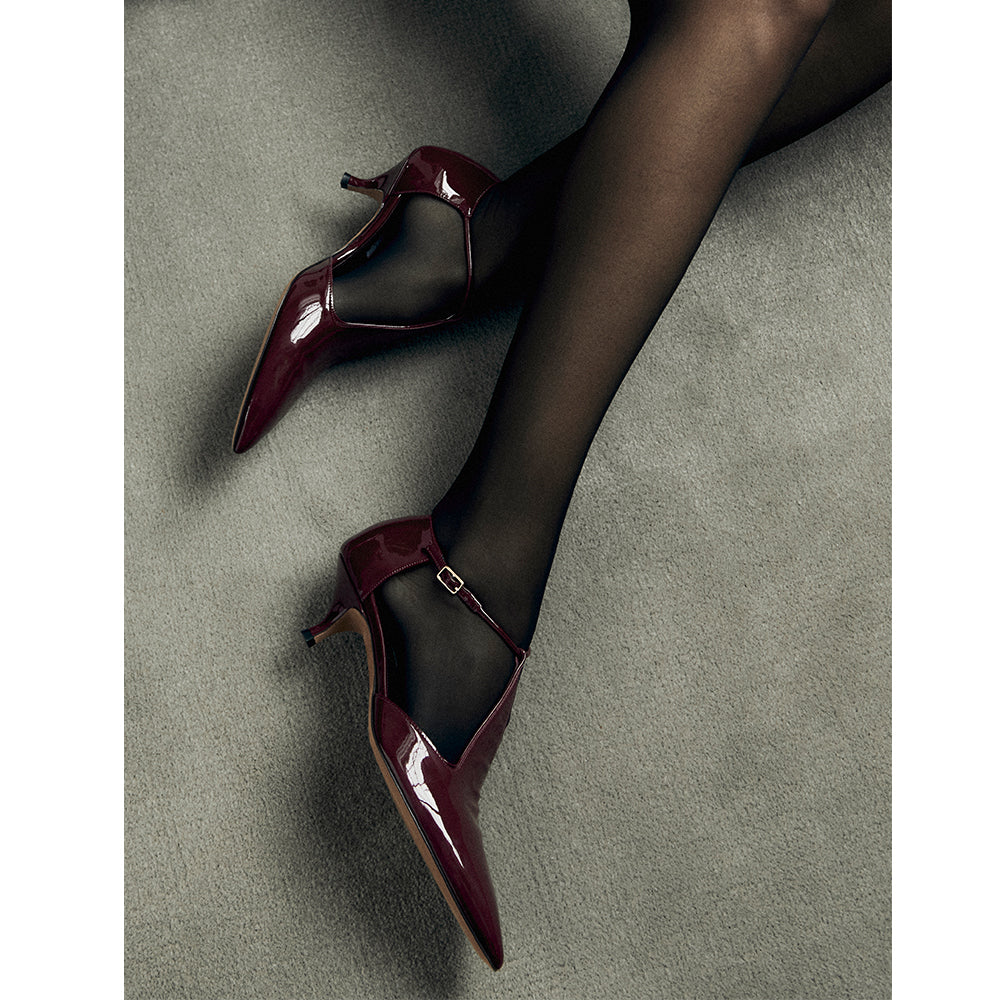 Leandra in Burgundy Patent