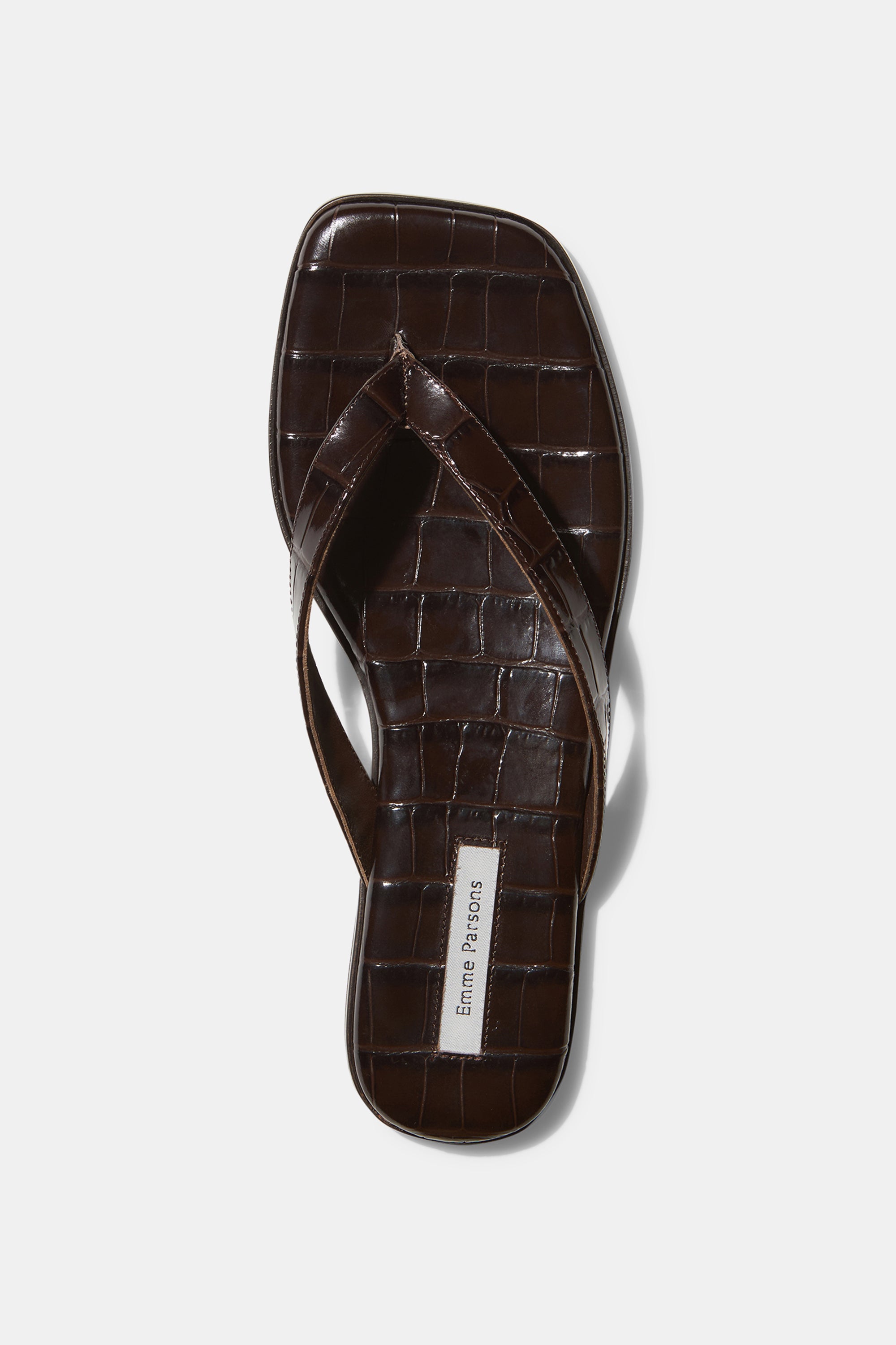 Meta in Espresso Embossed Croc
