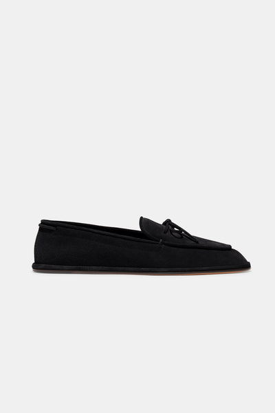 Parker Moccasin in Black Suede