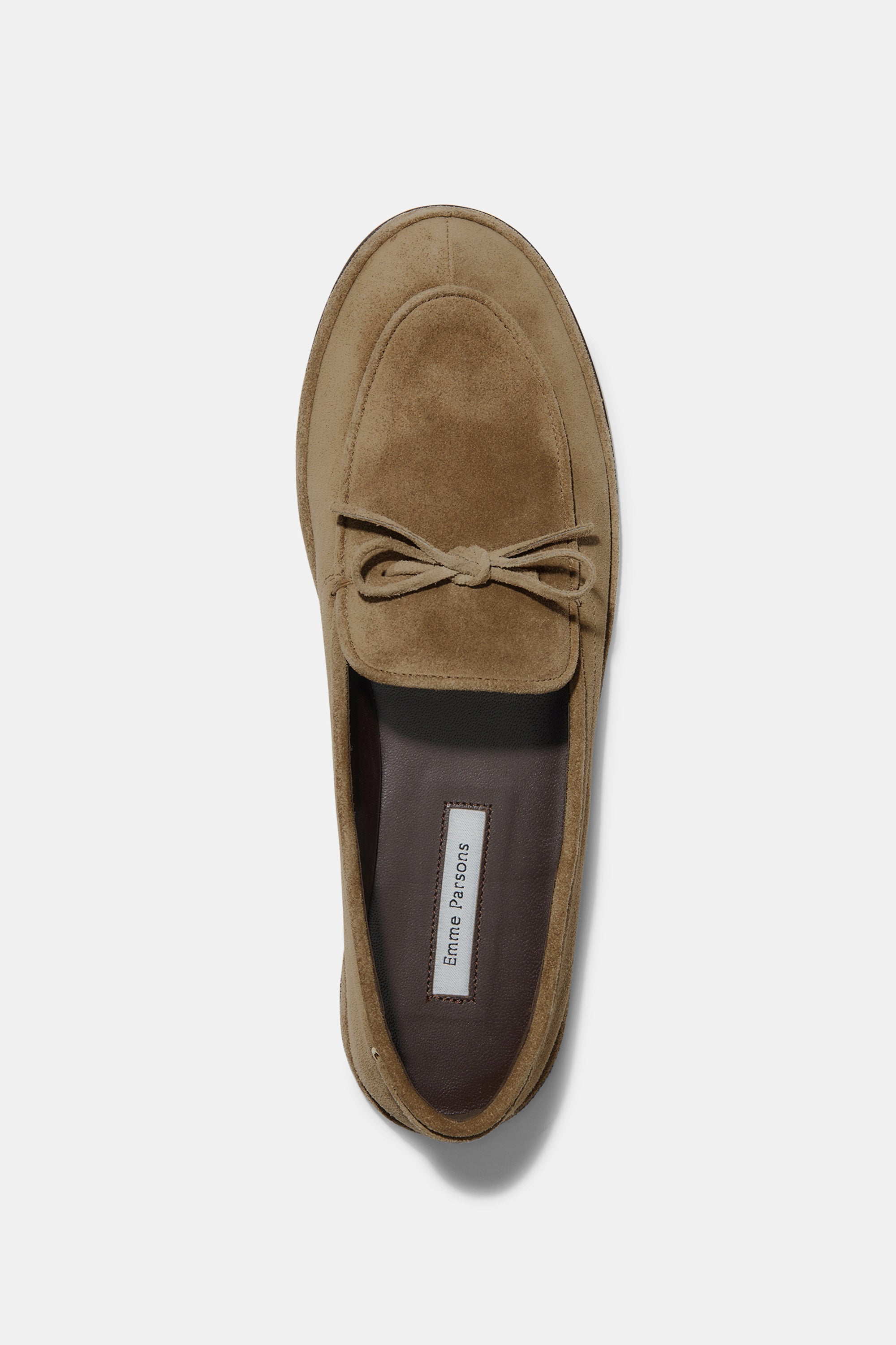 Parker Moccasin in Taupe Suede