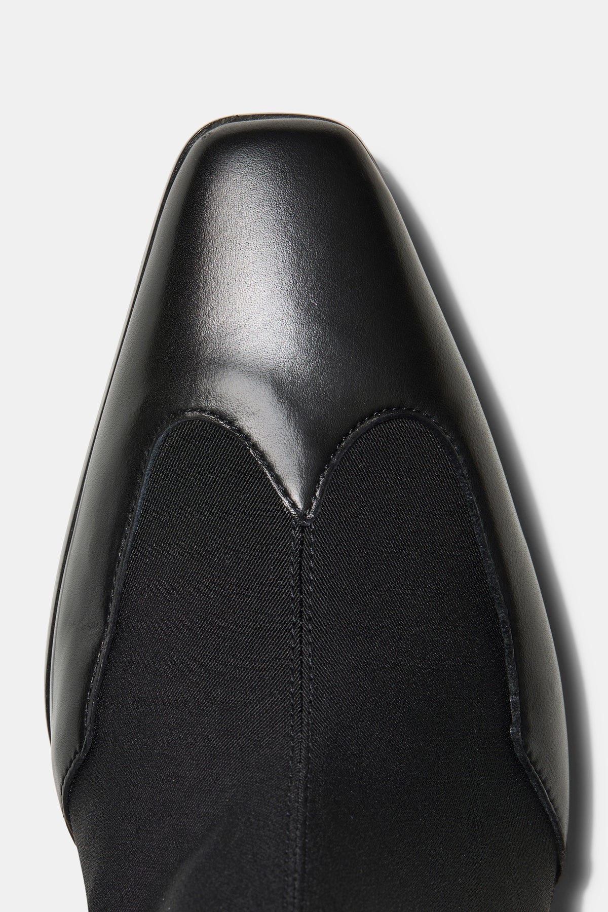 Western Stretch Boot in Black Grosgrain