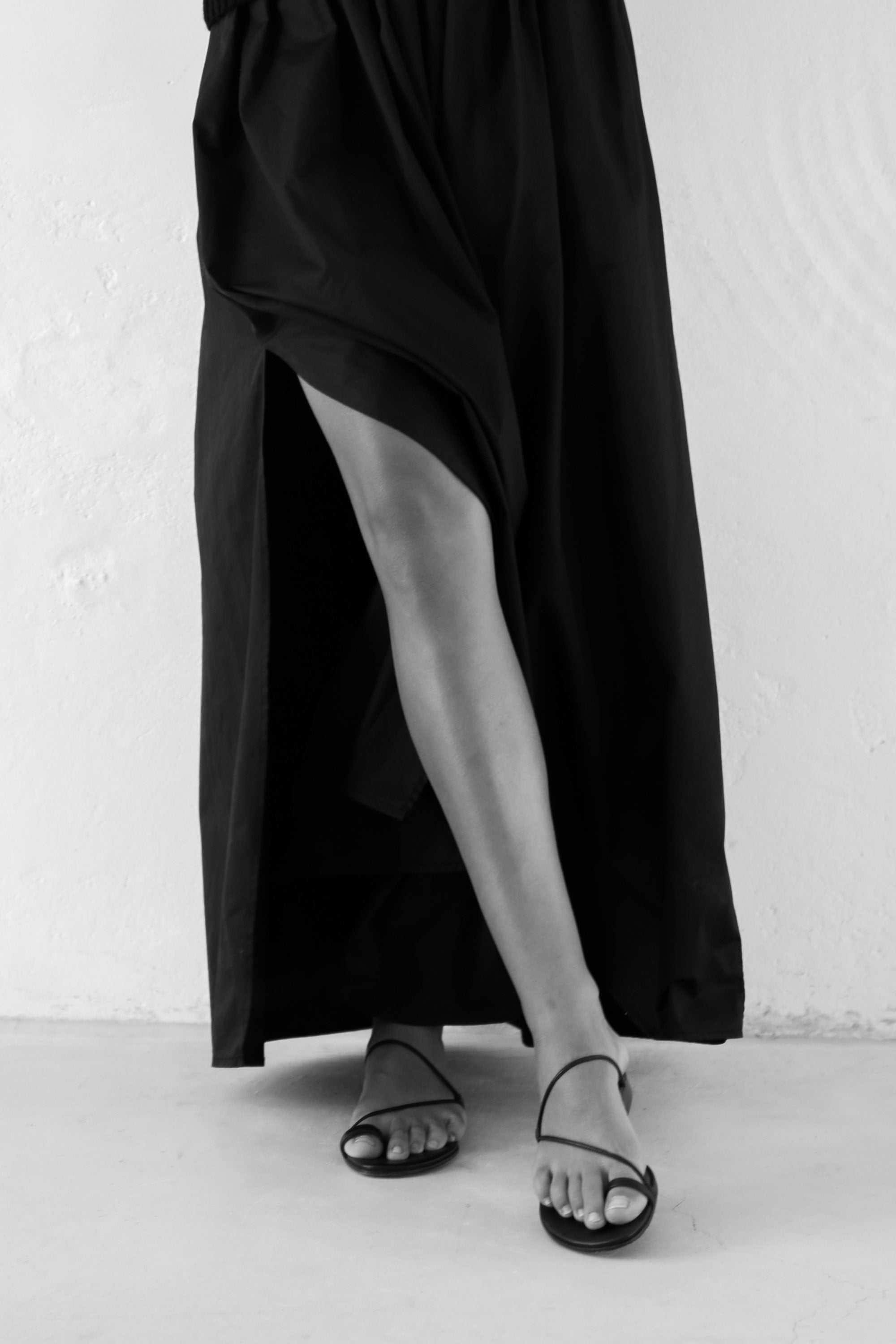 Susan Slide in Black Plongé Nappa