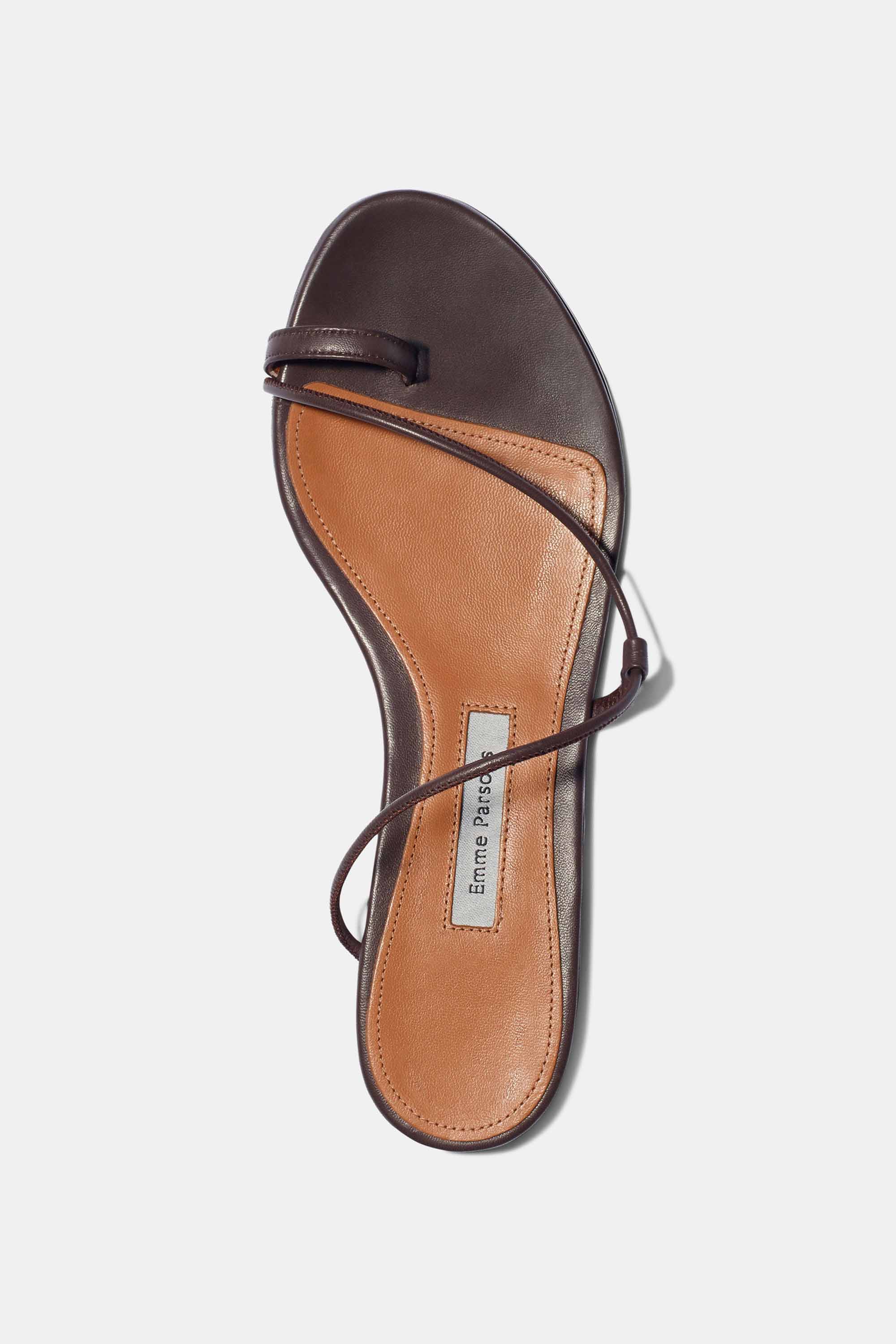 Susan Slide in Espresso Nappa — ARCHIVE SAMPLE; FINAL SALE