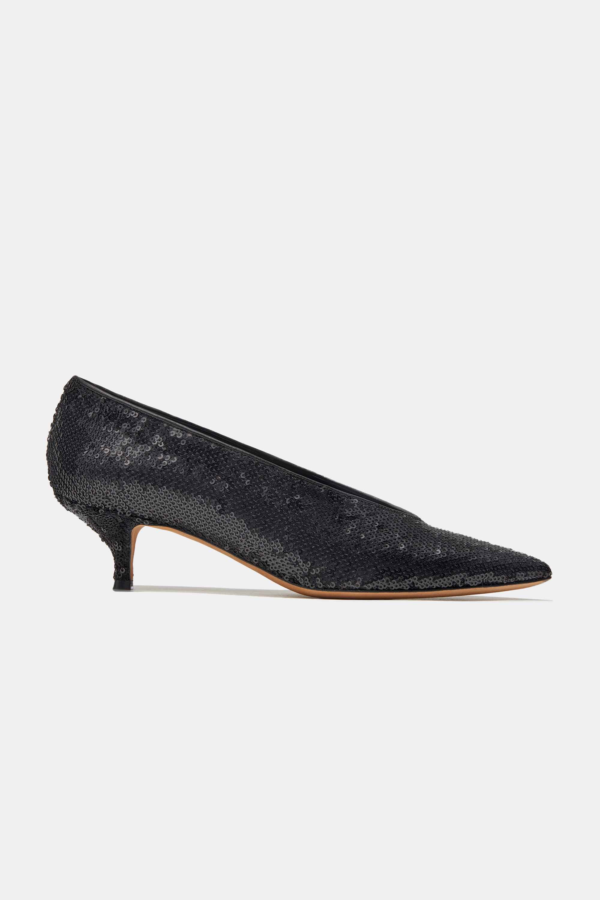 Veneto in Black Matte Paillettes