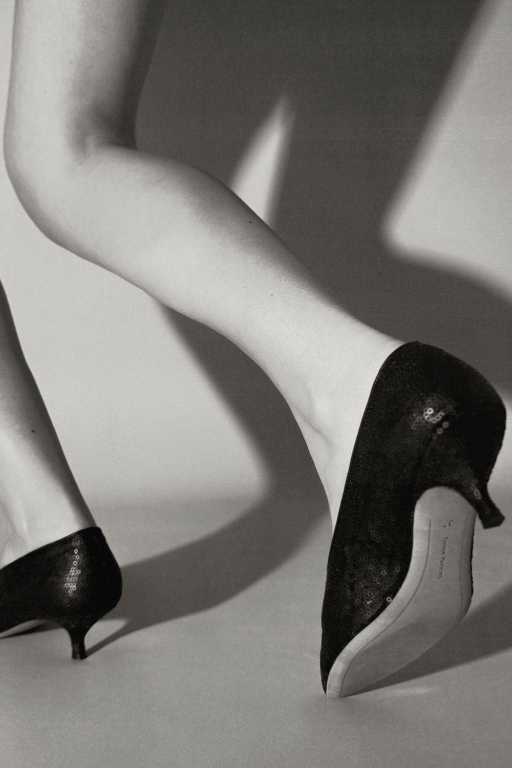 Veneto in Black Matte Paillettes — ARCHIVE SAMPLE; FINAL SALE