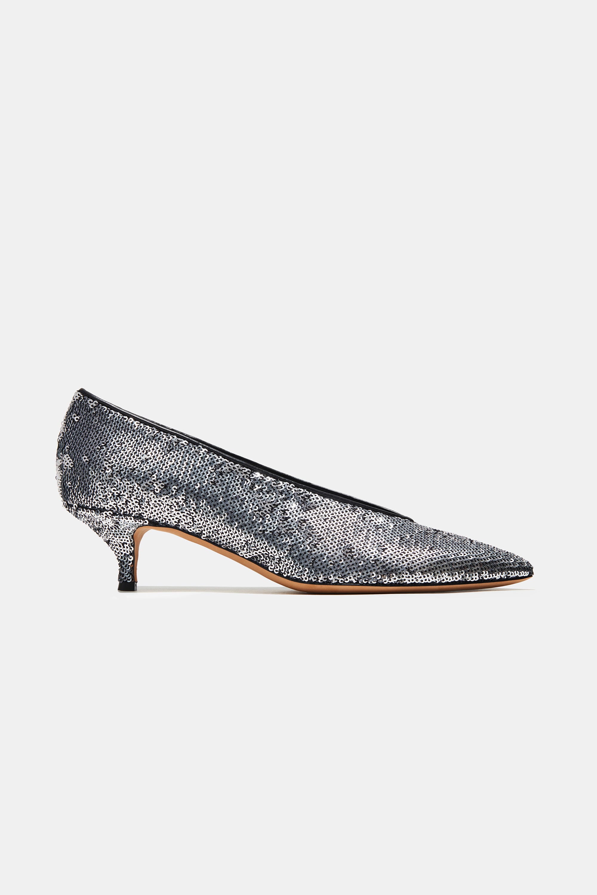 Veneto in Silver Matte Paillettes — ARCHIVE SAMPLE; FINAL SALE