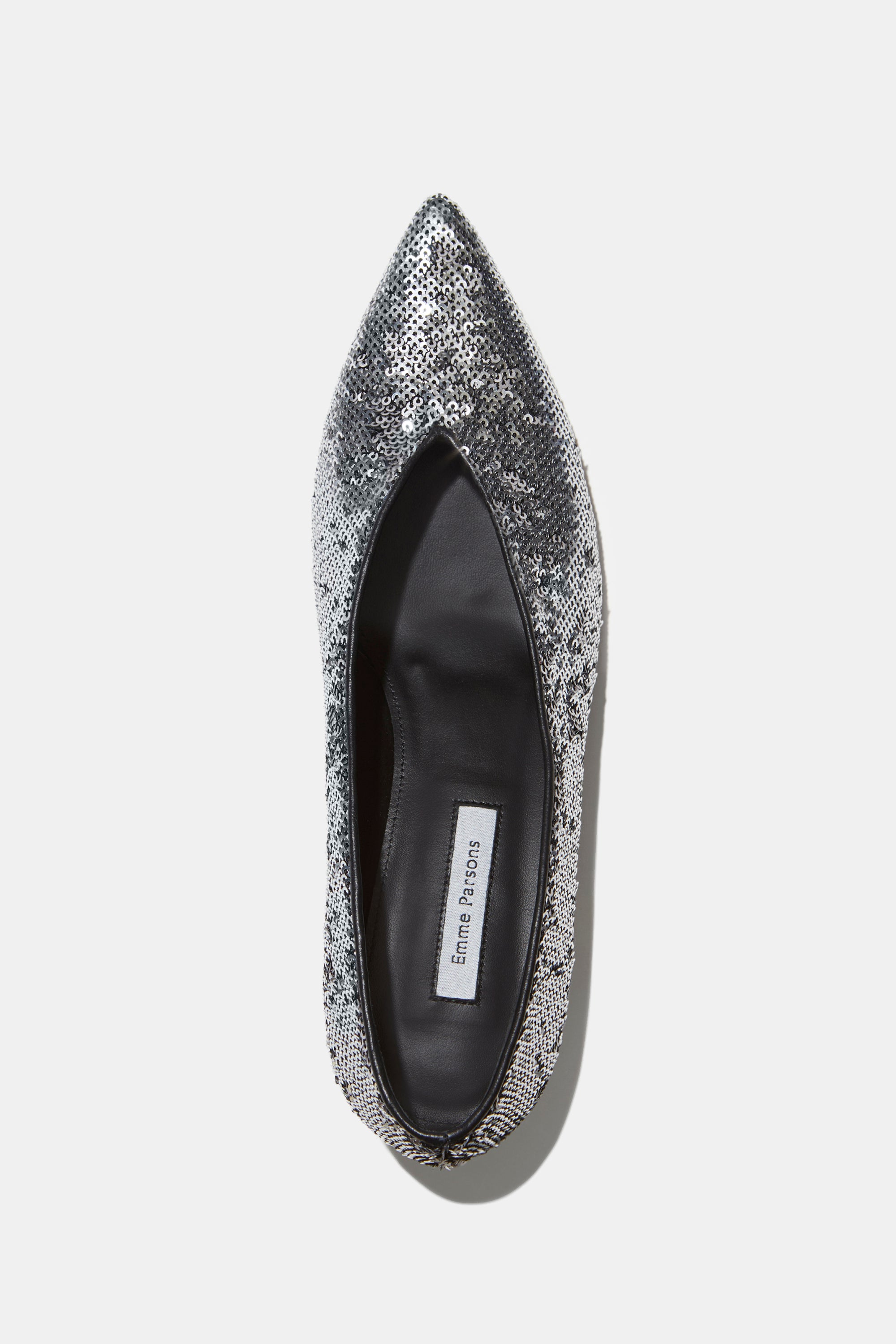 Veneto in Silver Matte Paillettes — ARCHIVE SAMPLE; FINAL SALE