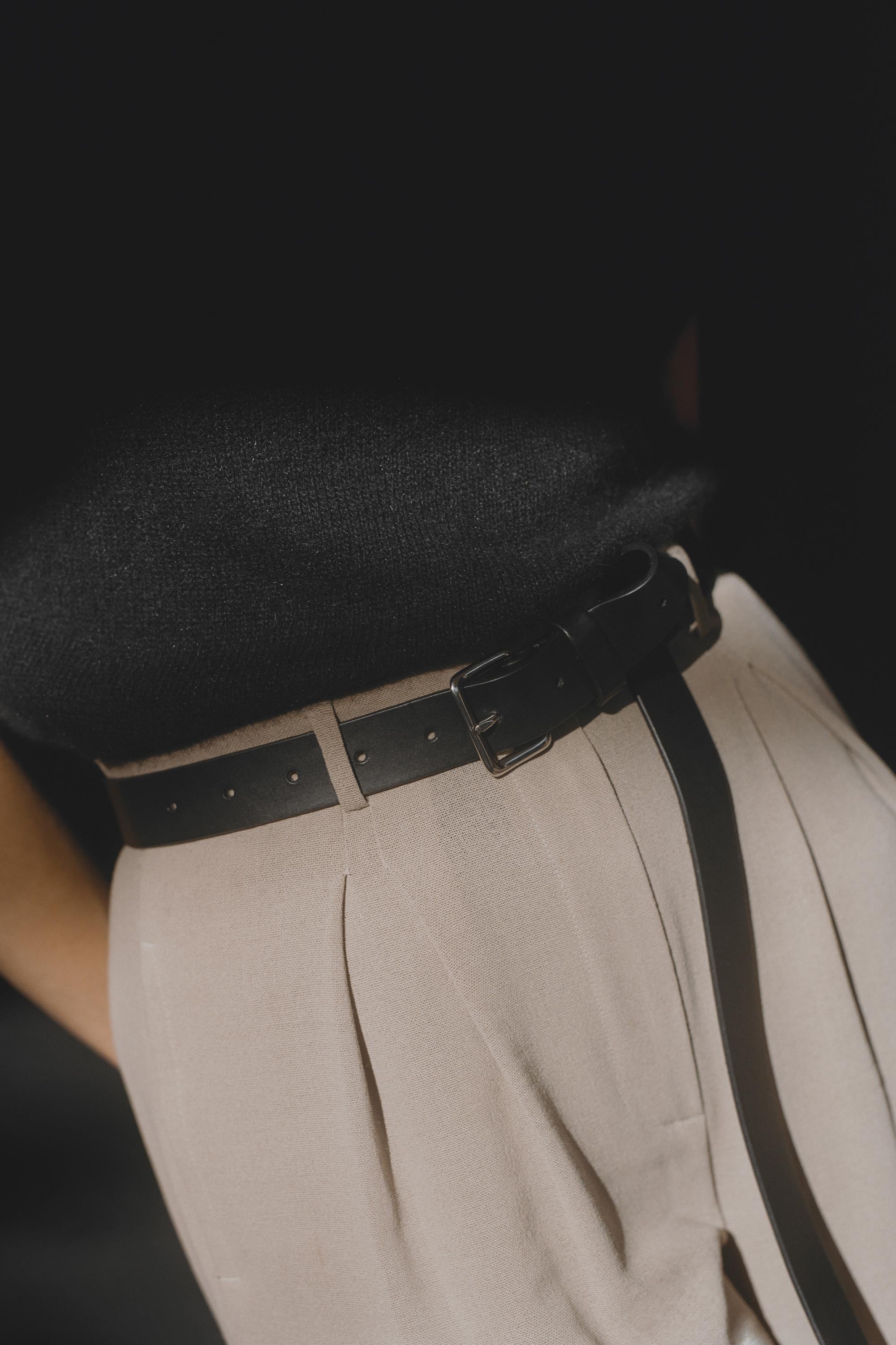 Yoyo Belt in Black with Silver Buckle — Exclusive
