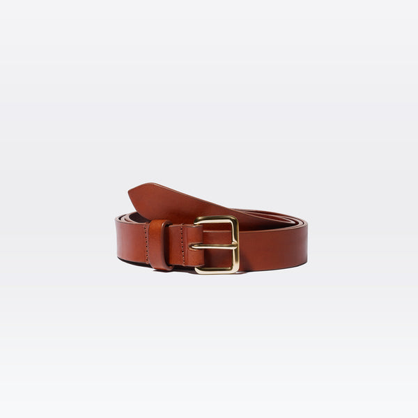 Yoyo Belt in Chestnut with Gold Buckle — Exclusive – Emme Parsons