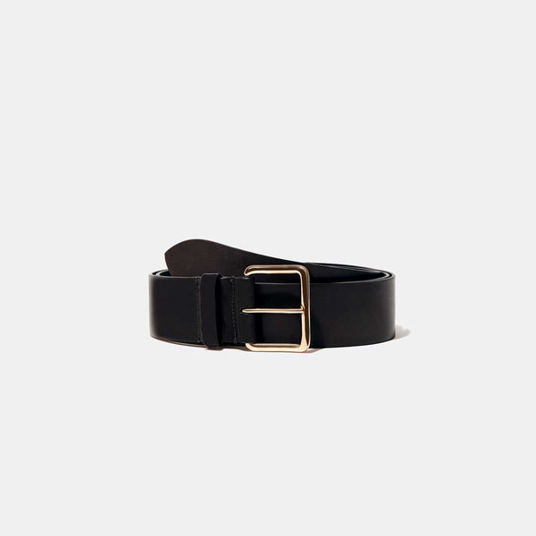 Largo Belt in Black with Gold Buckle — Exclusive