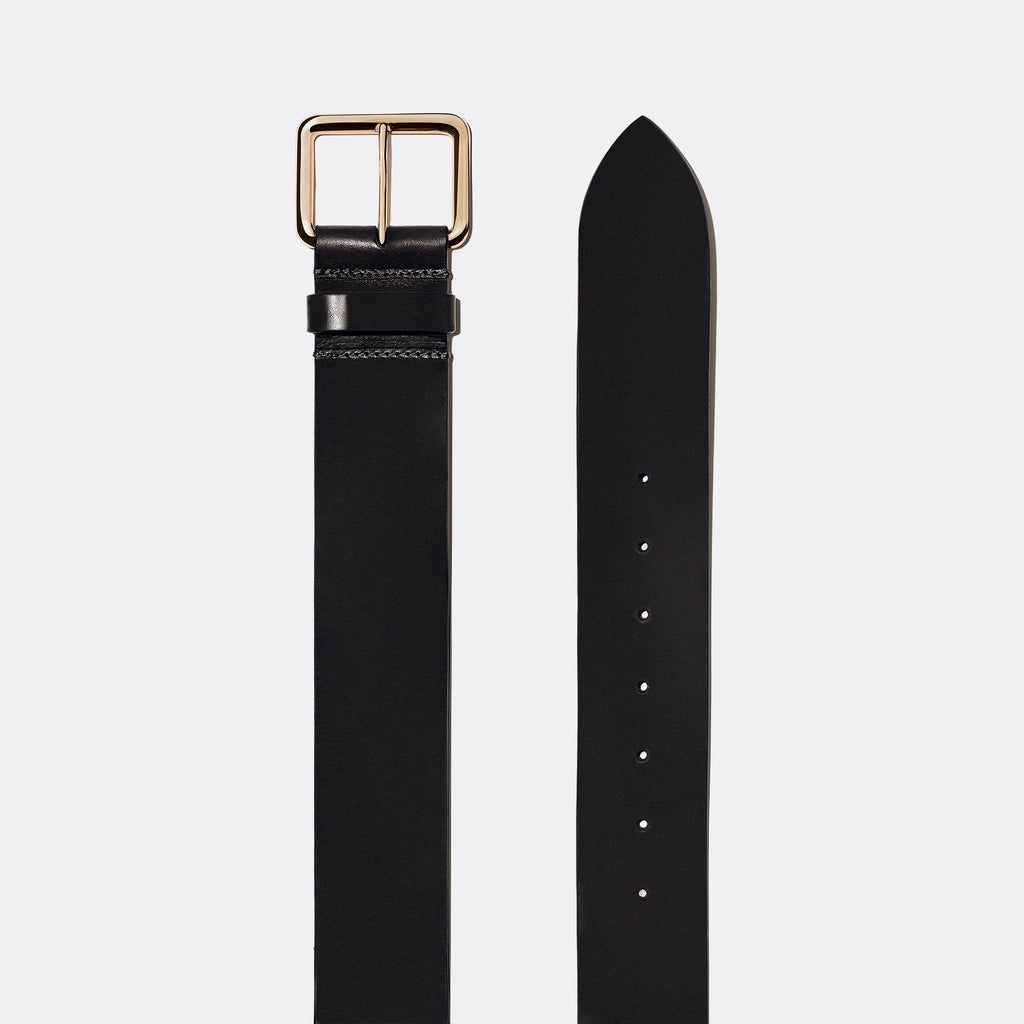 Largo Belt in Black with Gold Buckle — Exclusive