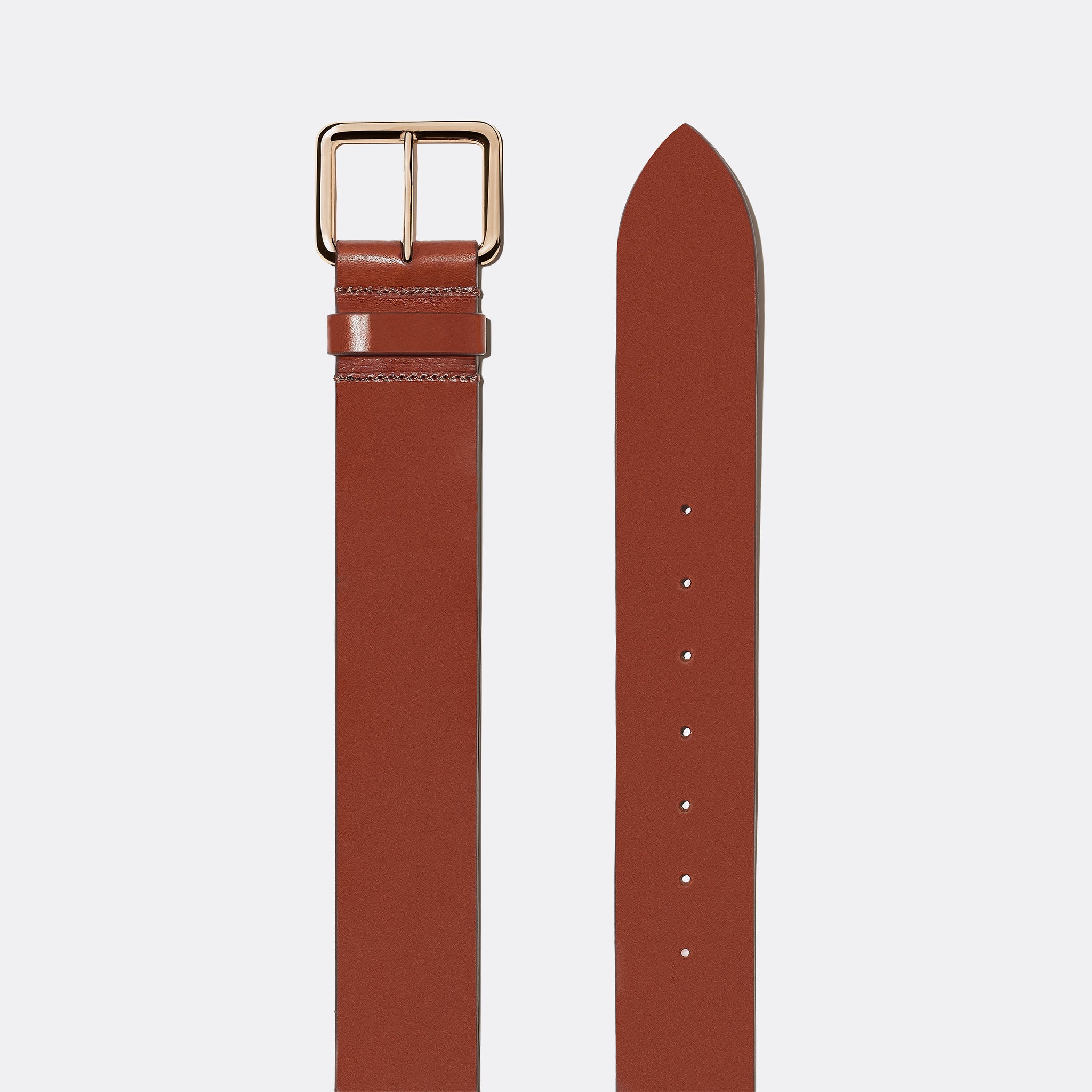 Largo Belt in Chestnut with Gold Buckle — Exclusive